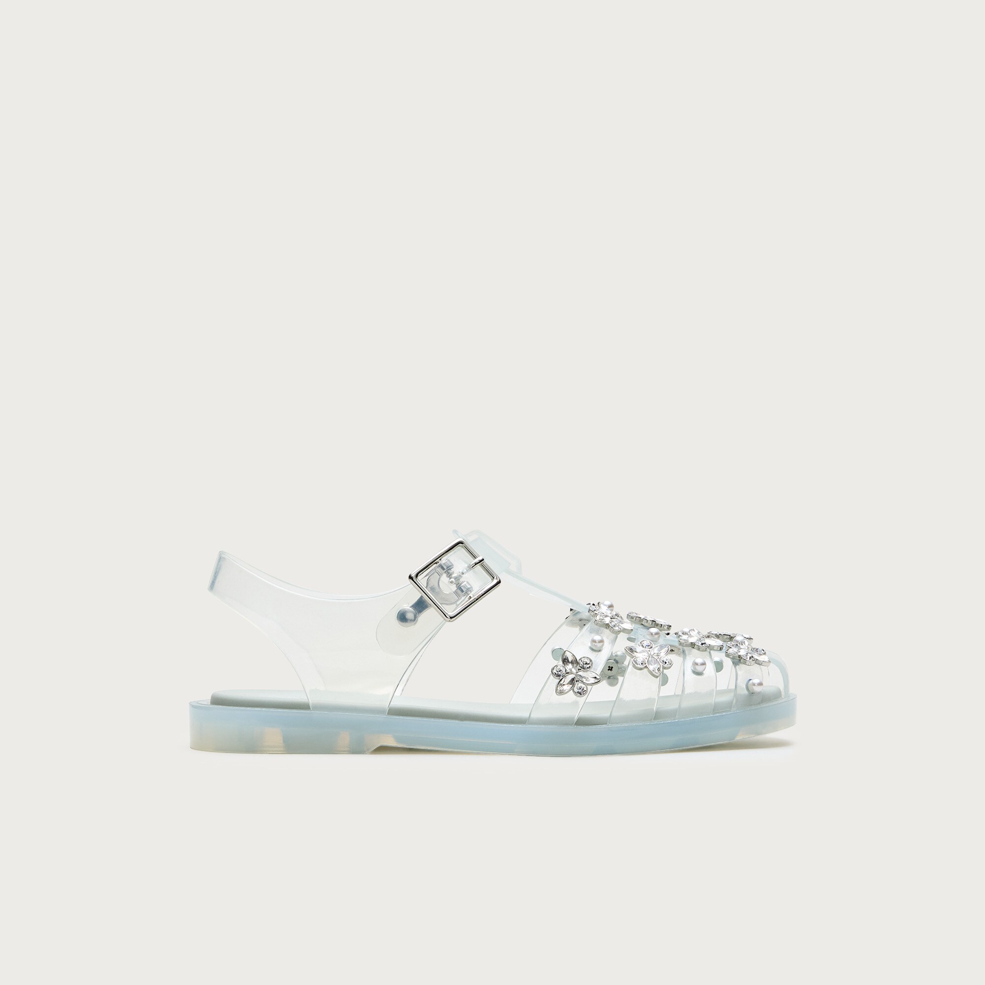Embellished fisherman jelly sandals