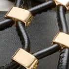 Audrey embellished cage-toe sandals BLACK