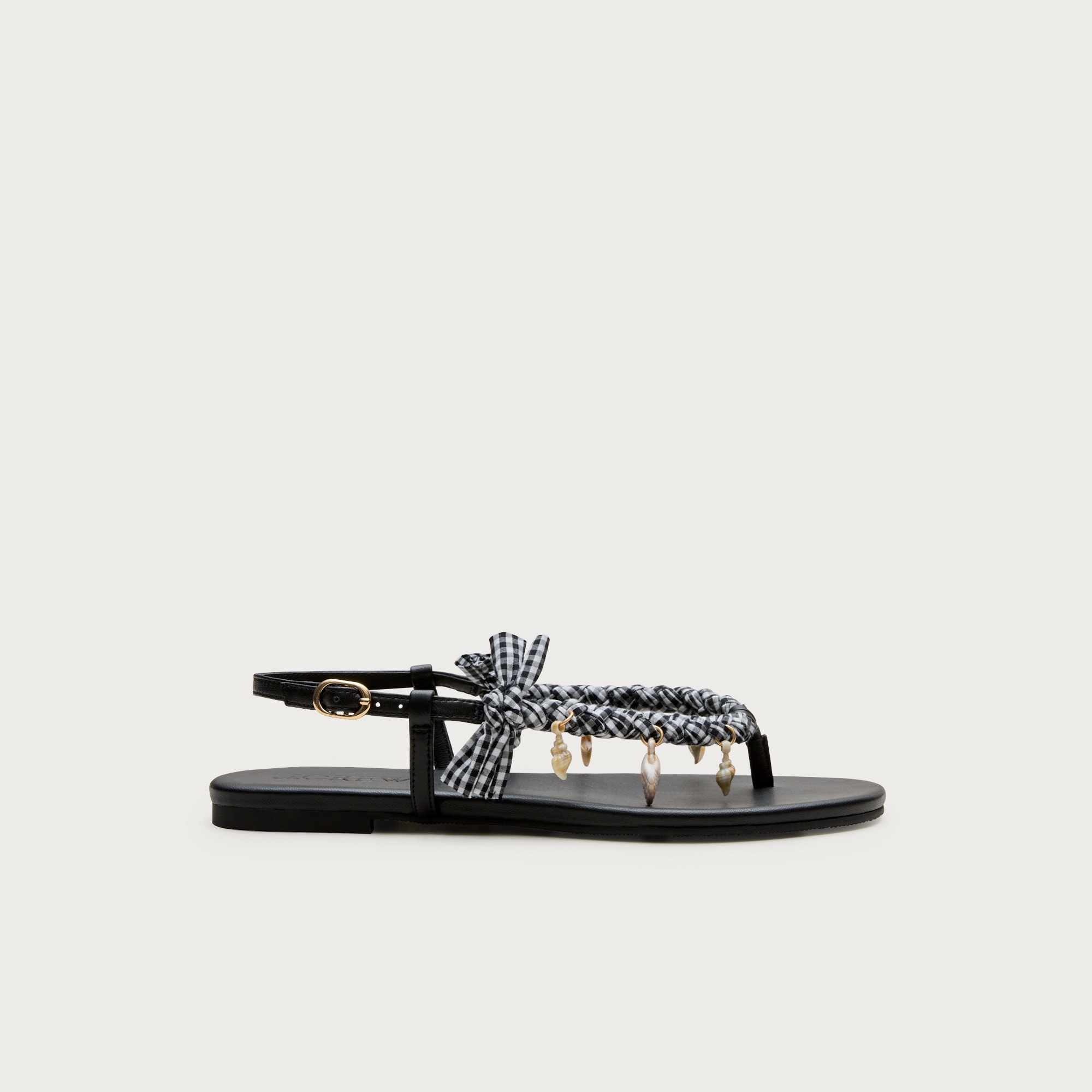 Audrey Charm Slingback Sandals With Gingham Ribbon For Women | J.Crew