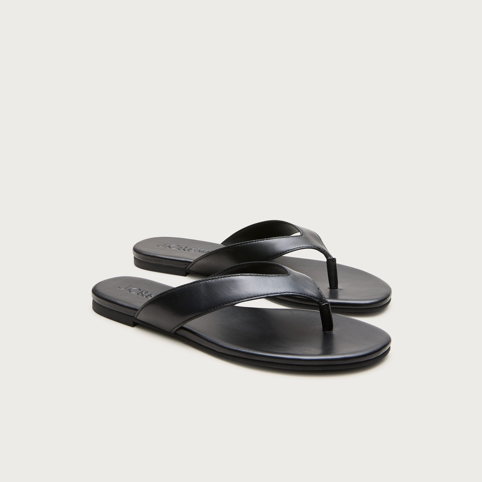 Audrey slim thong sandals in leather