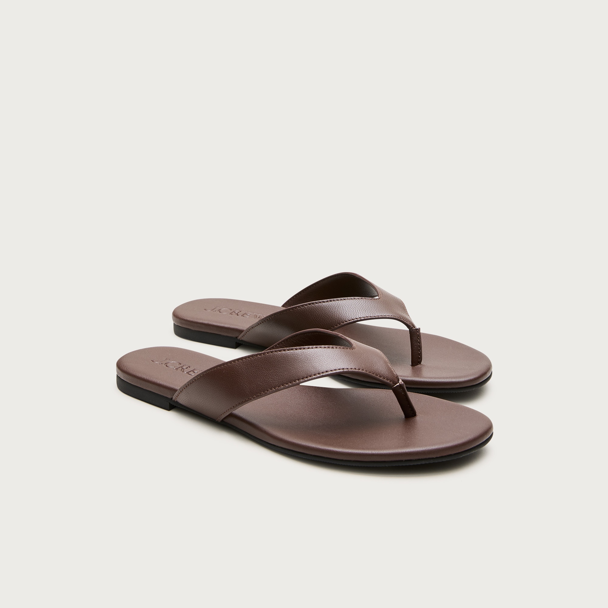 Audrey slim thong sandals in leather