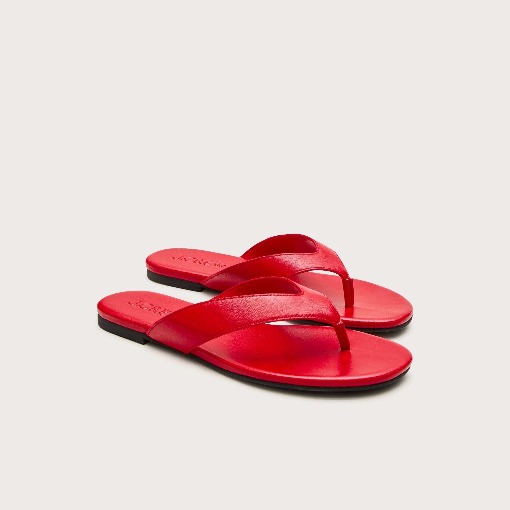 Audrey slim thong sandals in leather from J.Crew - $181
