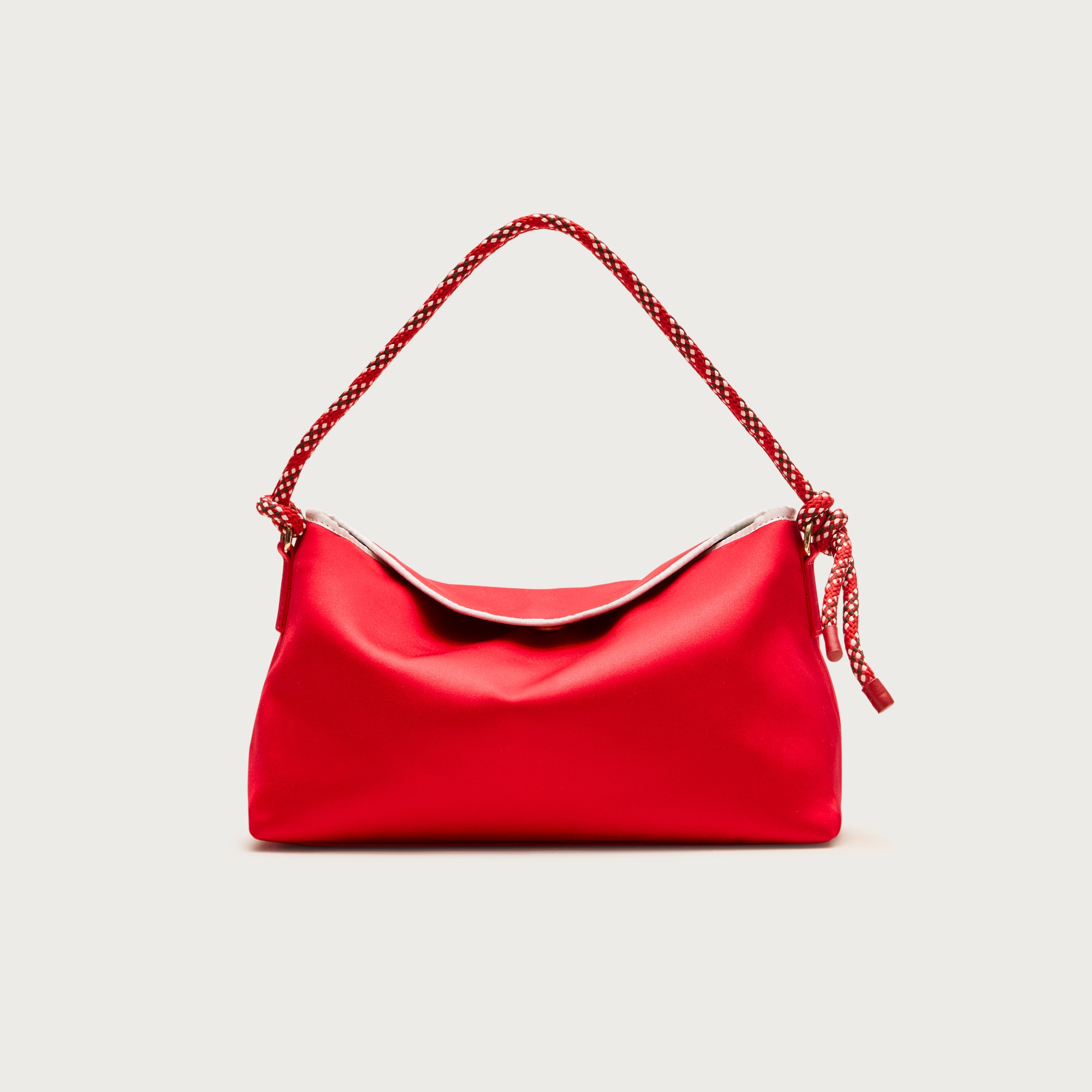 Berkeley small satin shoulder bag with rope strap