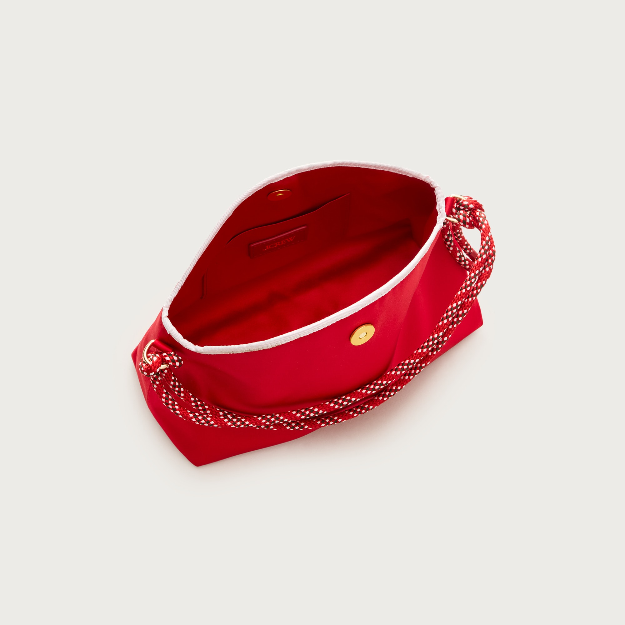 Berkeley small satin shoulder bag with rope strap