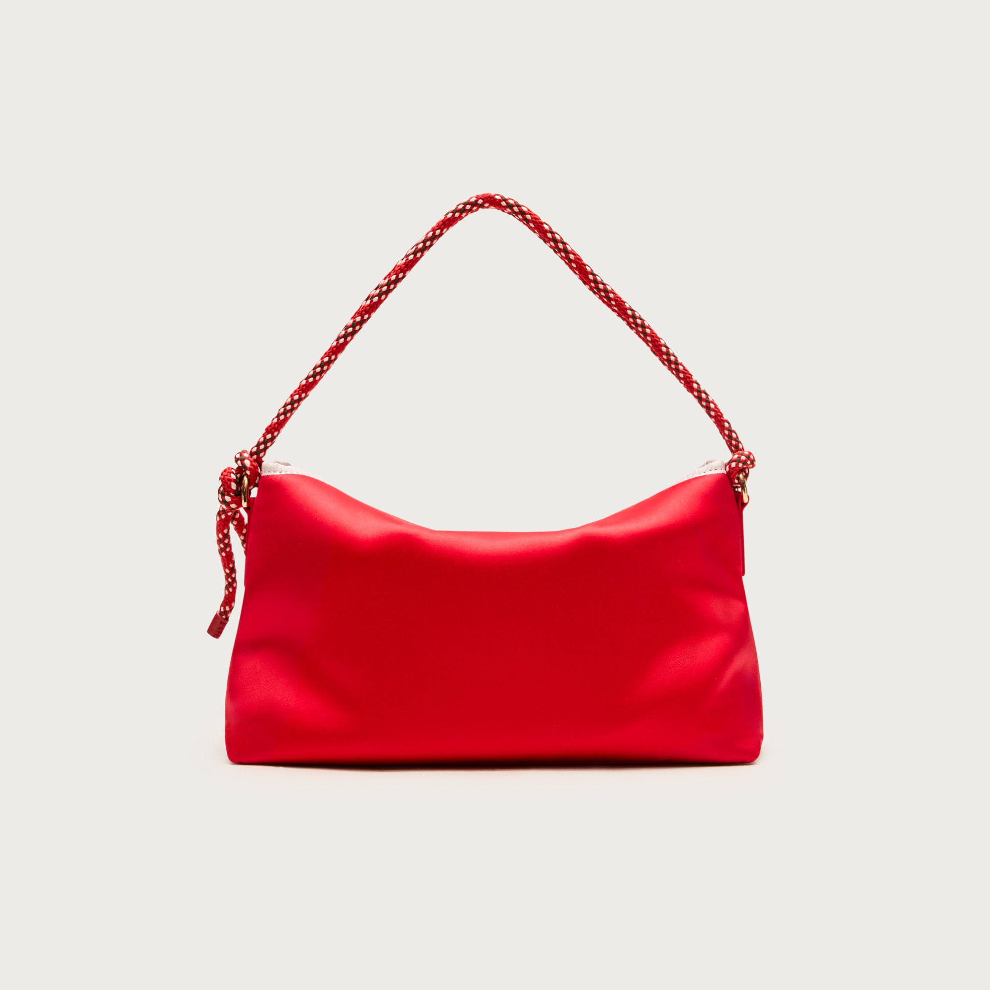 Berkeley small satin shoulder bag with rope strap