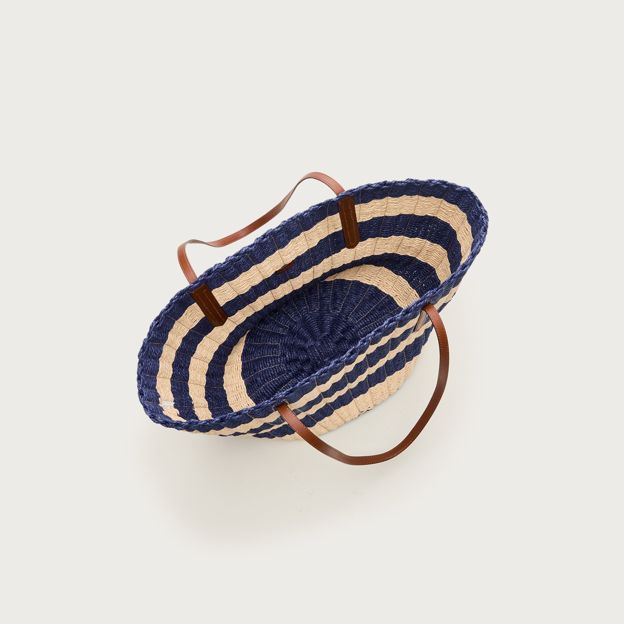 Como woven straw tote in stripe