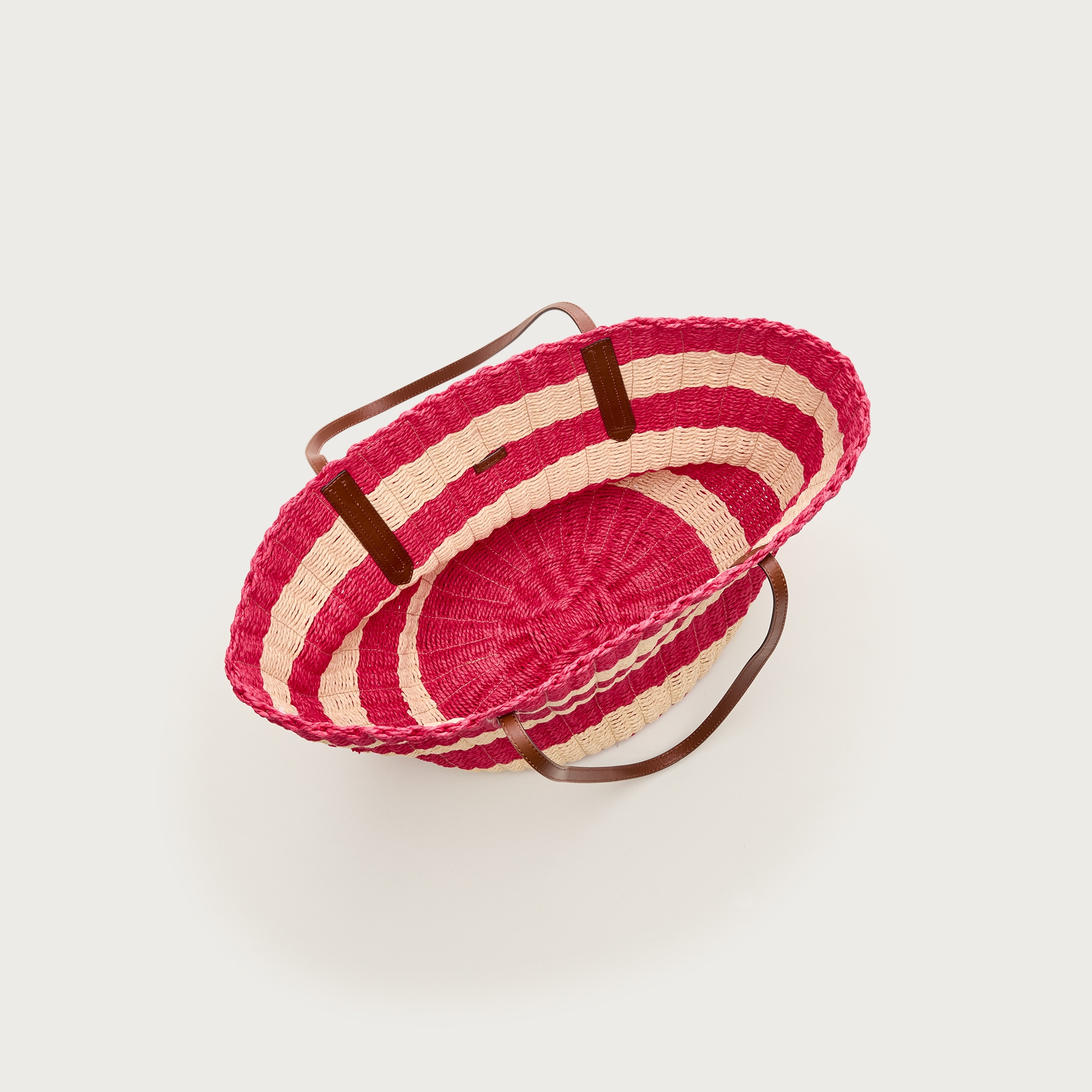 Como woven straw tote in stripe