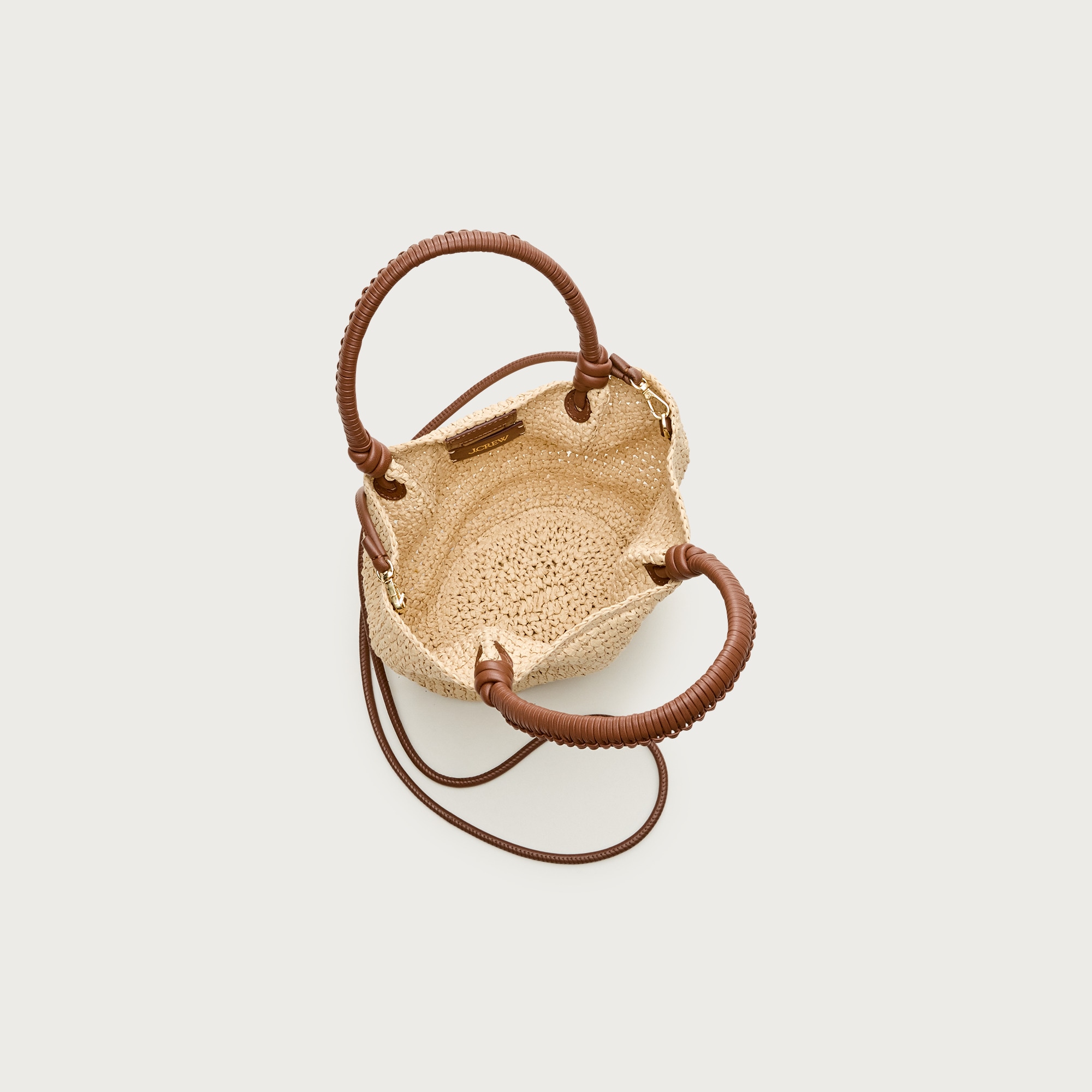 Small handknotted top-handle bag