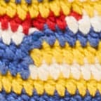 Handcrocheted top-handle bag in stripe POPPY SEA AIR SAFFRON