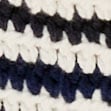 Handcrocheted top-handle bag in stripe NAVY IVORY MULTI