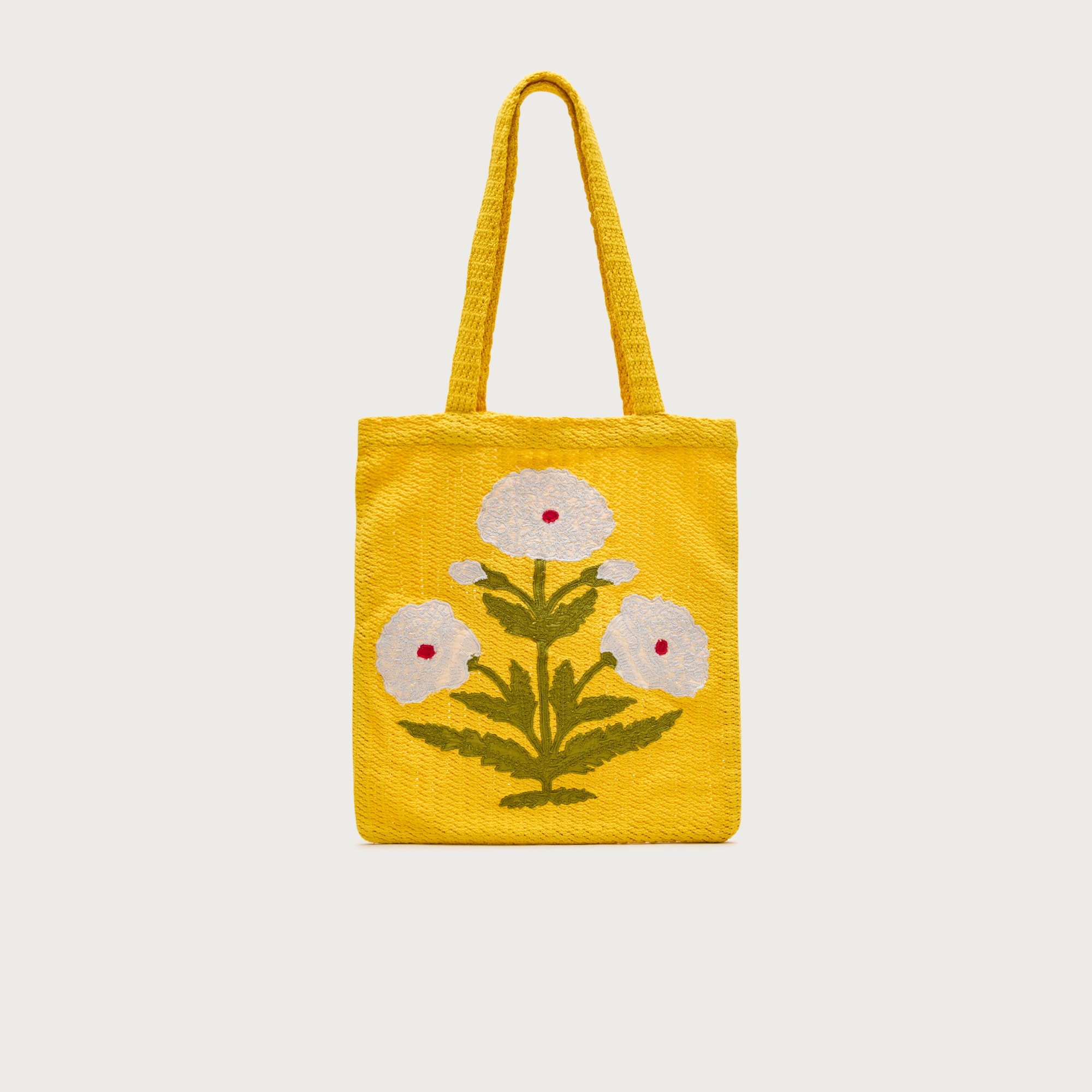   ホリデークロッシェトートバッグ Embroidered Flower Tote Bag For Women | J.Crew
