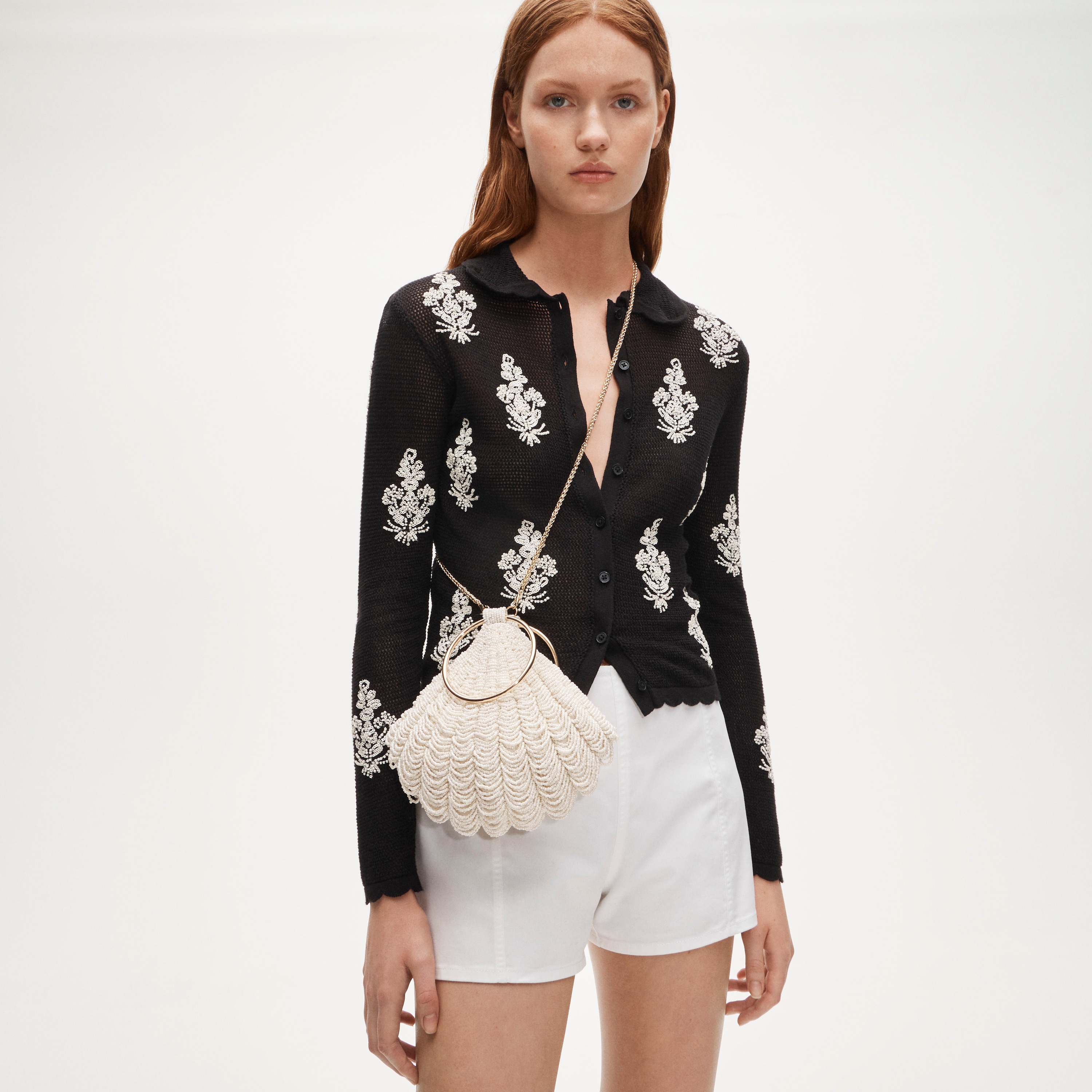 Beaded shell bag