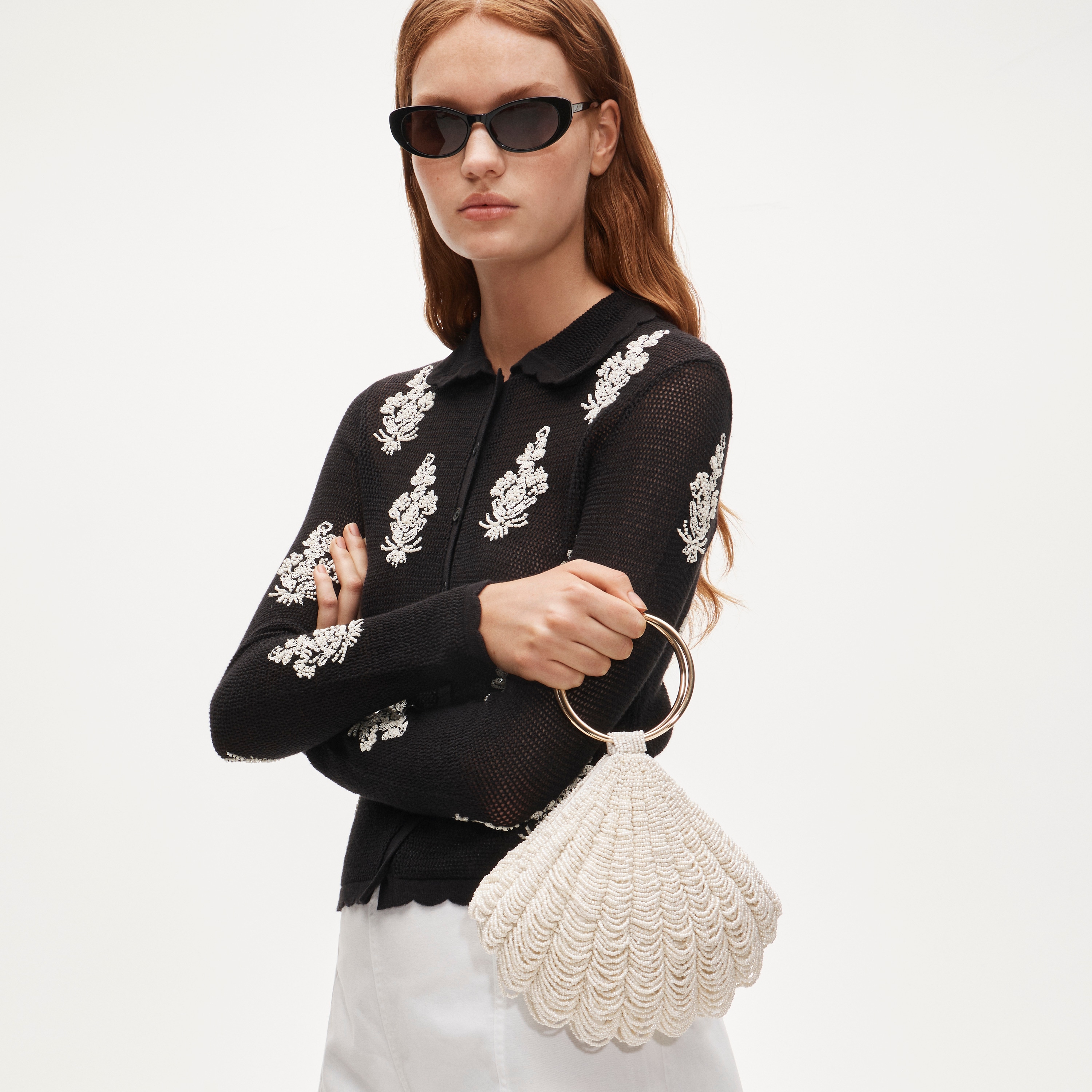 Beaded shell bag