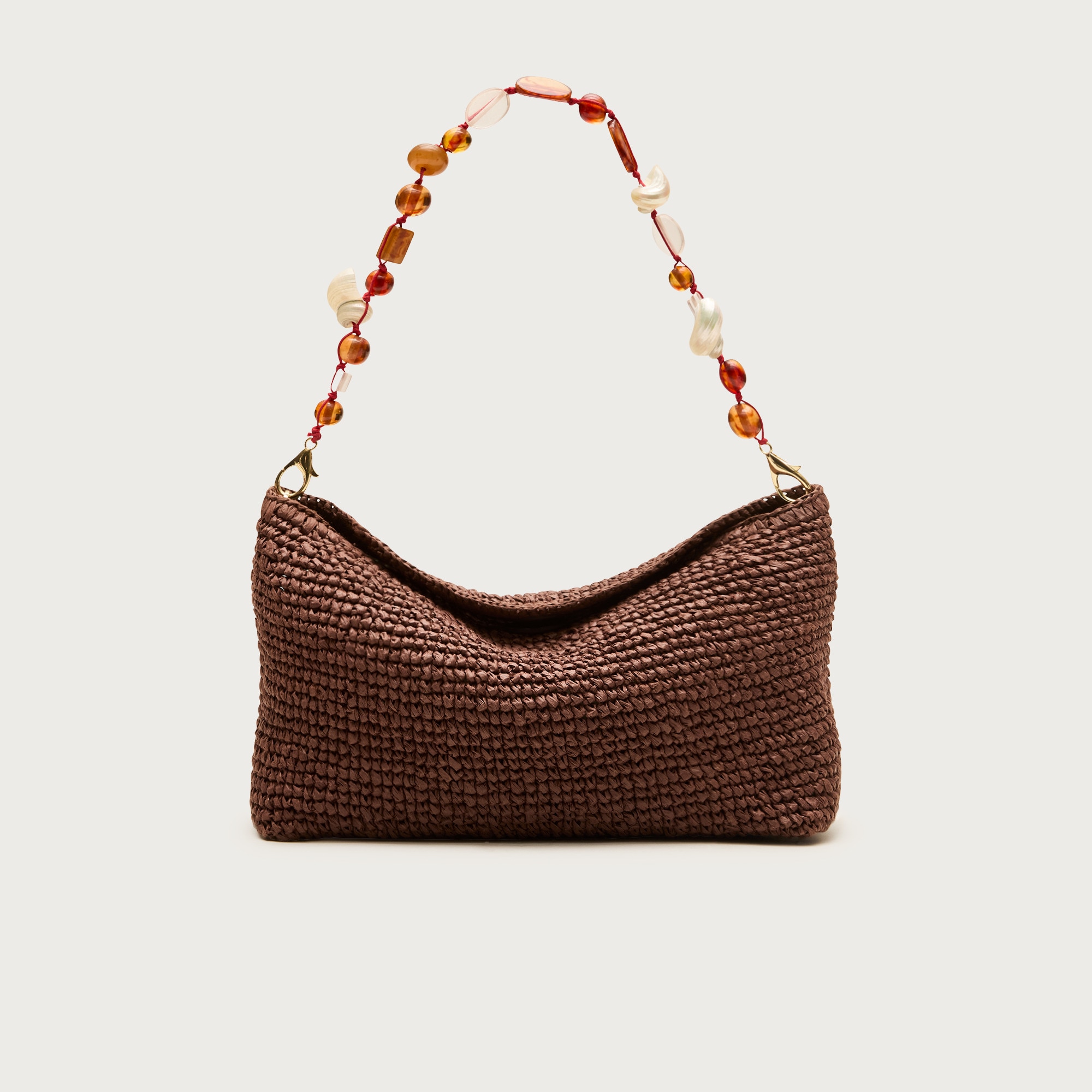 Berkeley small straw bag with beaded strap from J.Crew - $154