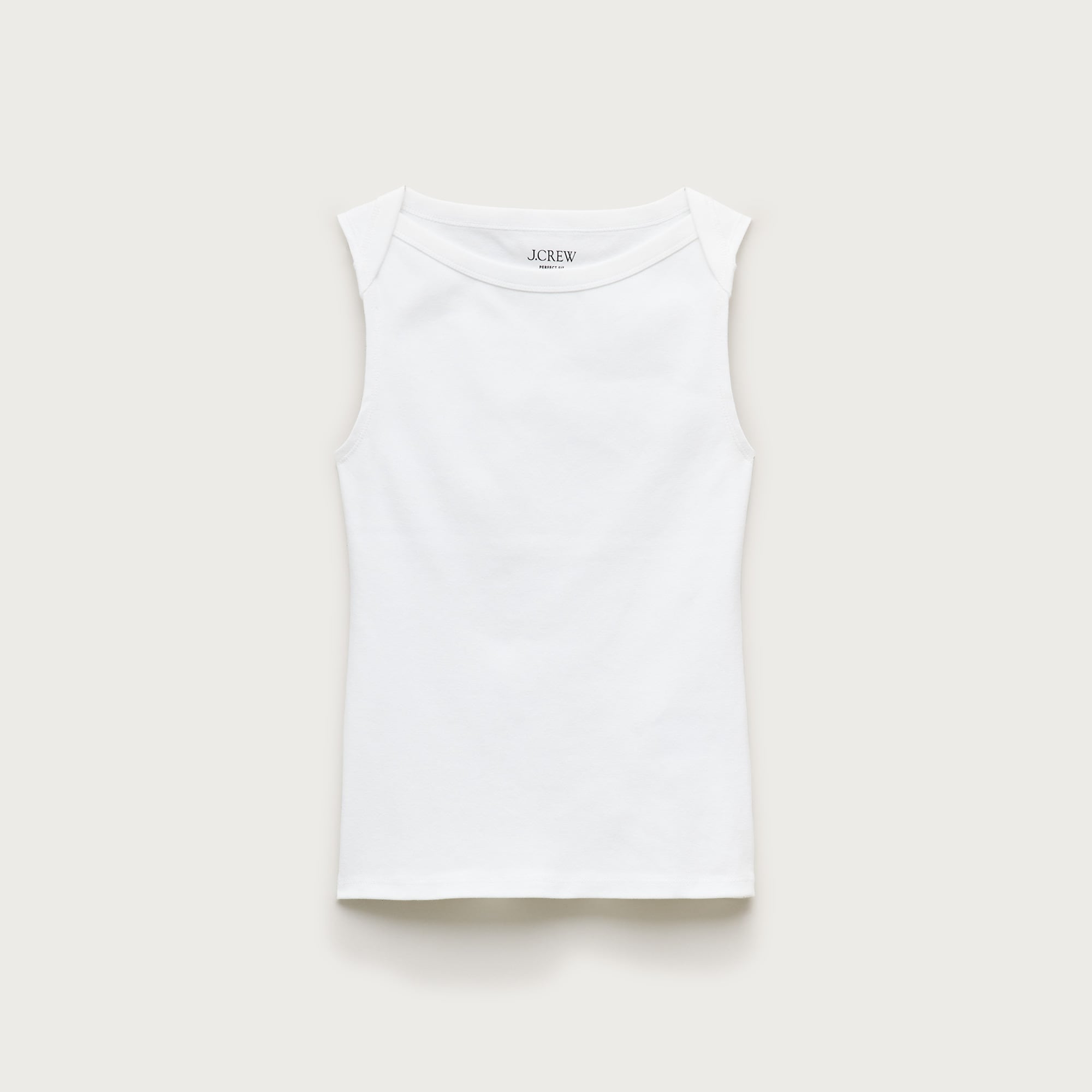 Perfect-fit boatneck tank top