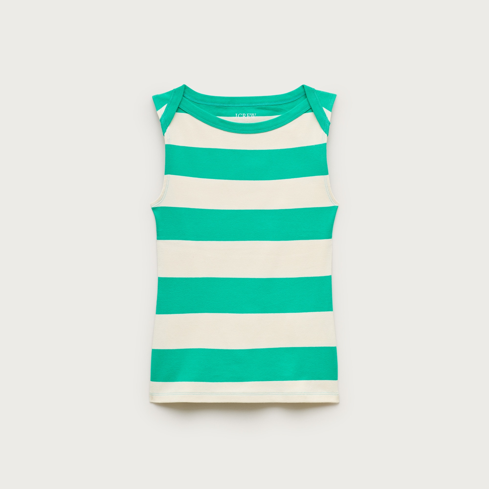 Perfect-fit boatneck tank top in stripe - image 2