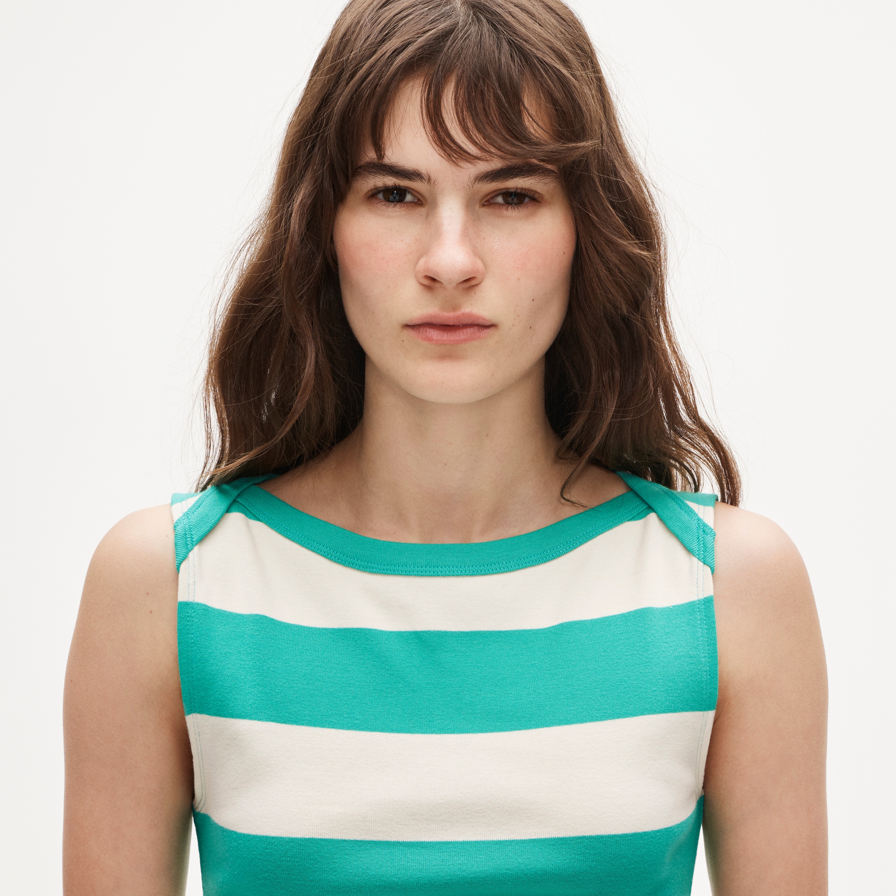 Perfect-fit boatneck tank top in stripe - image 5