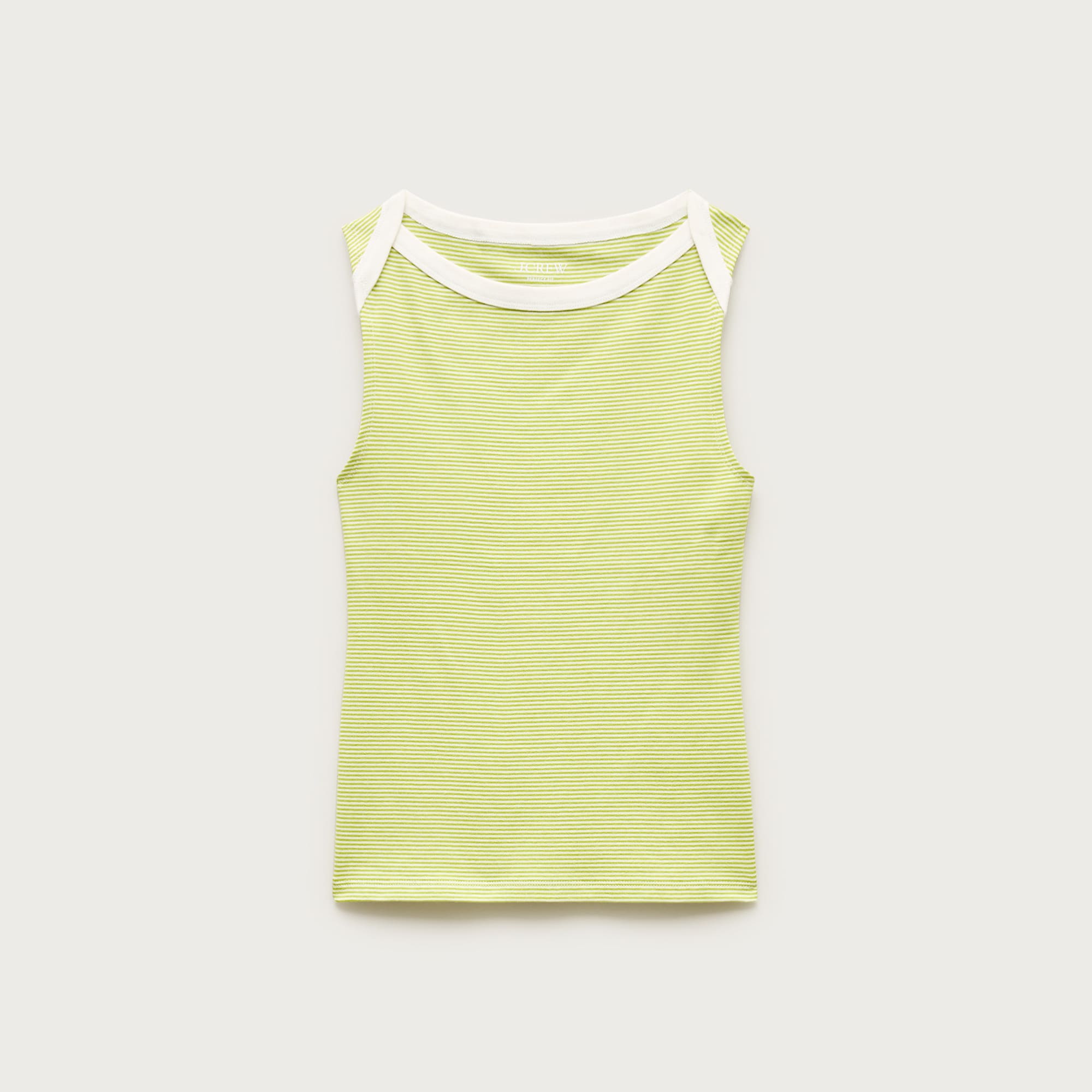 Perfect-fit boatneck tank top in stripe