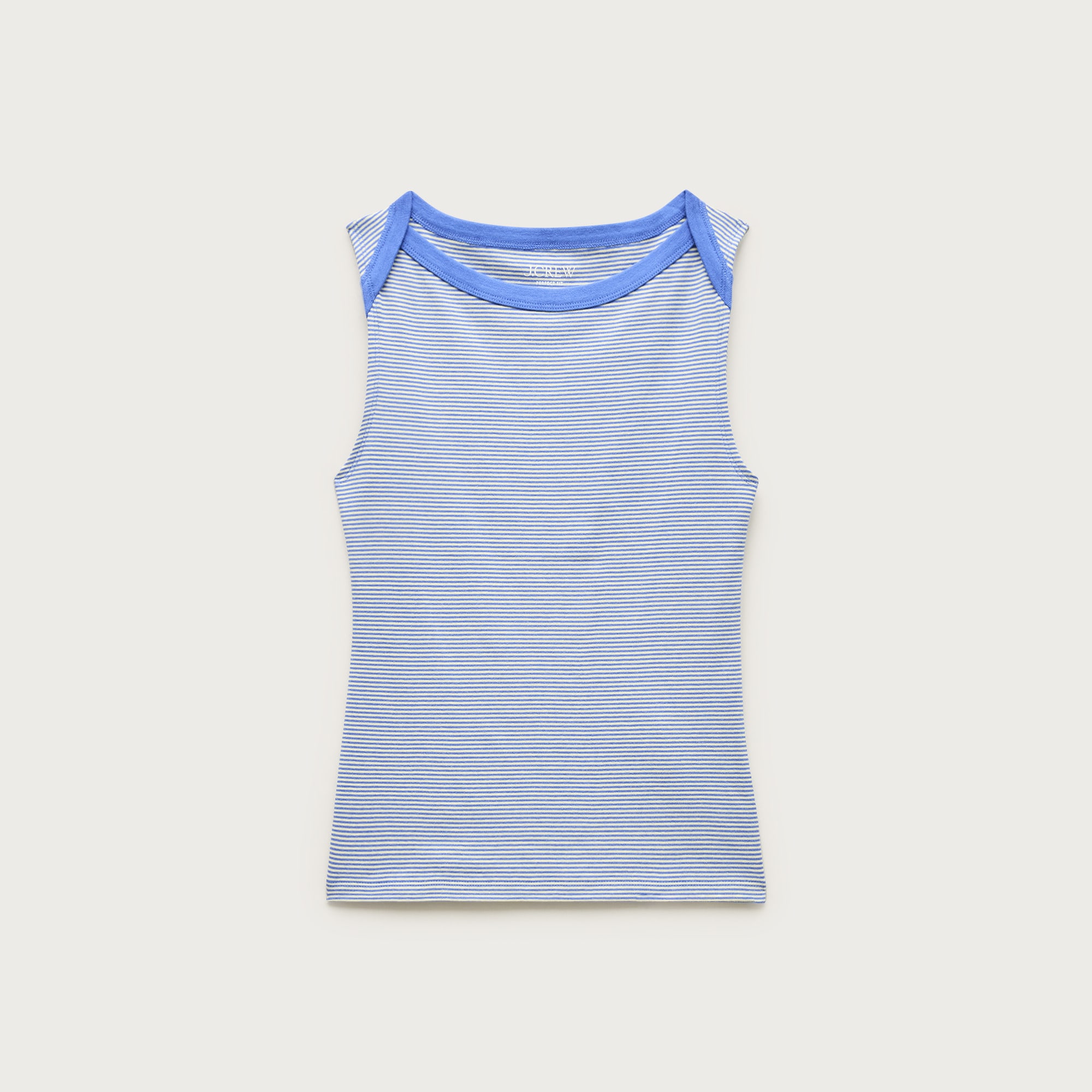 Perfect-fit boatneck tank top in stripe