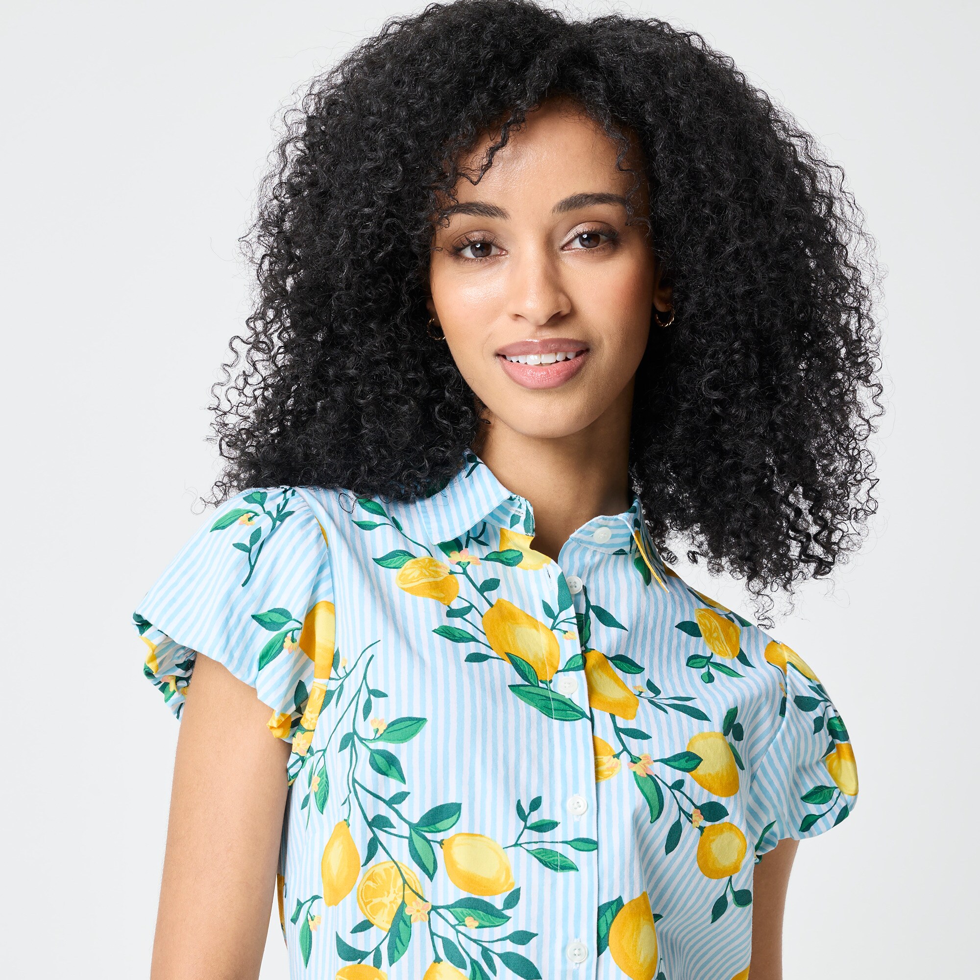 Puff-sleeve Button-up Top For Women | Factory