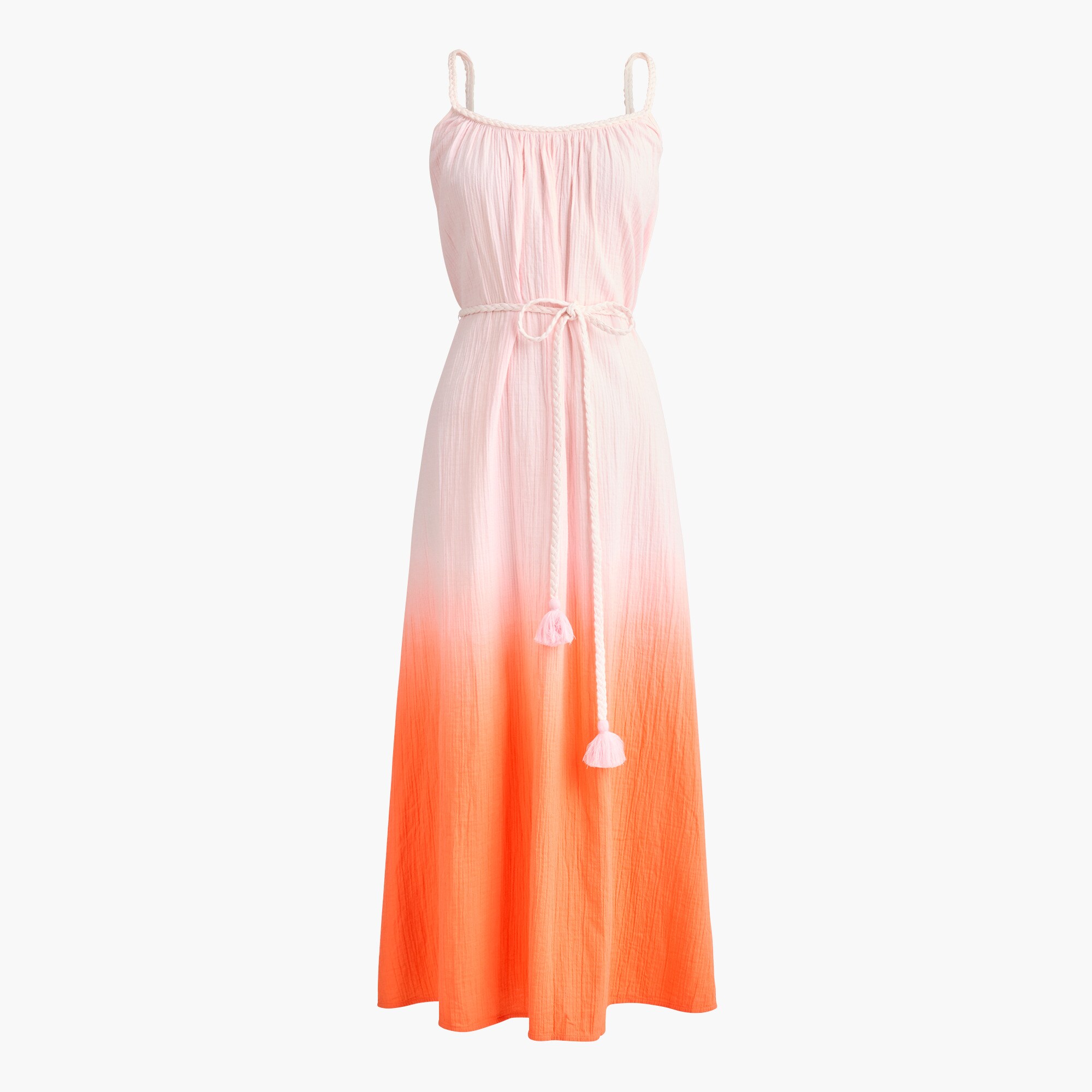 Dip-dyed gauze midi dress