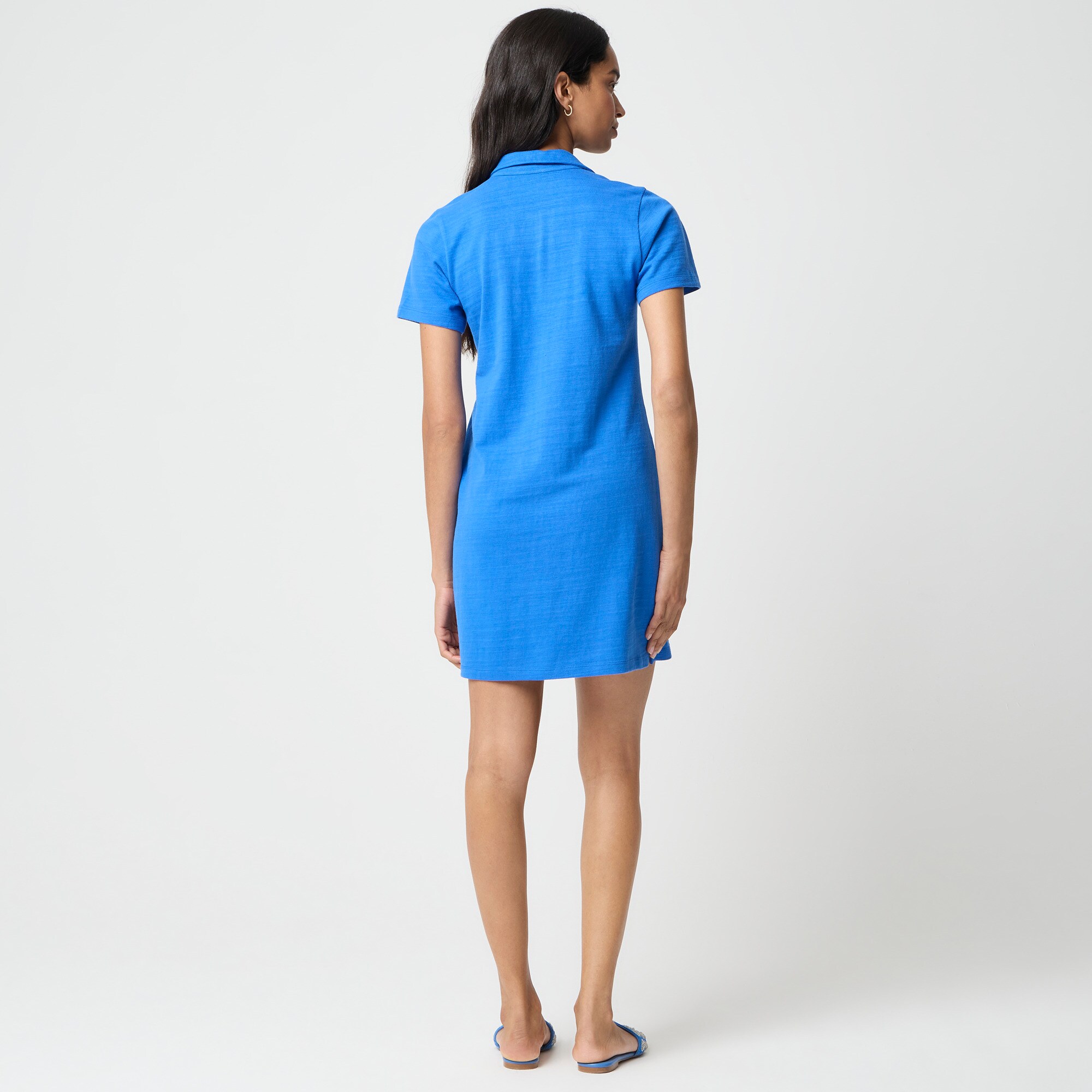 Knit collared mini dress