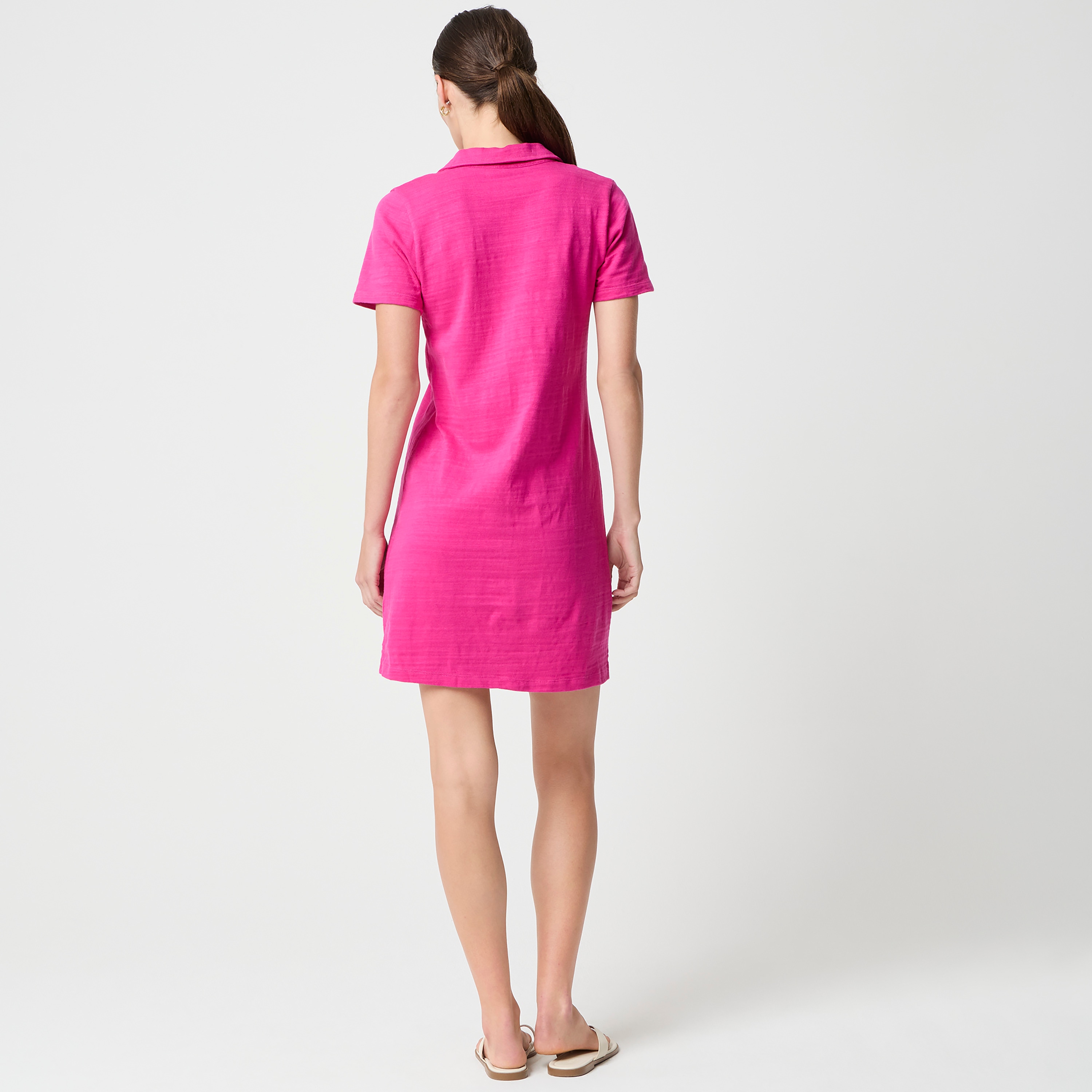 Knit collared mini dress