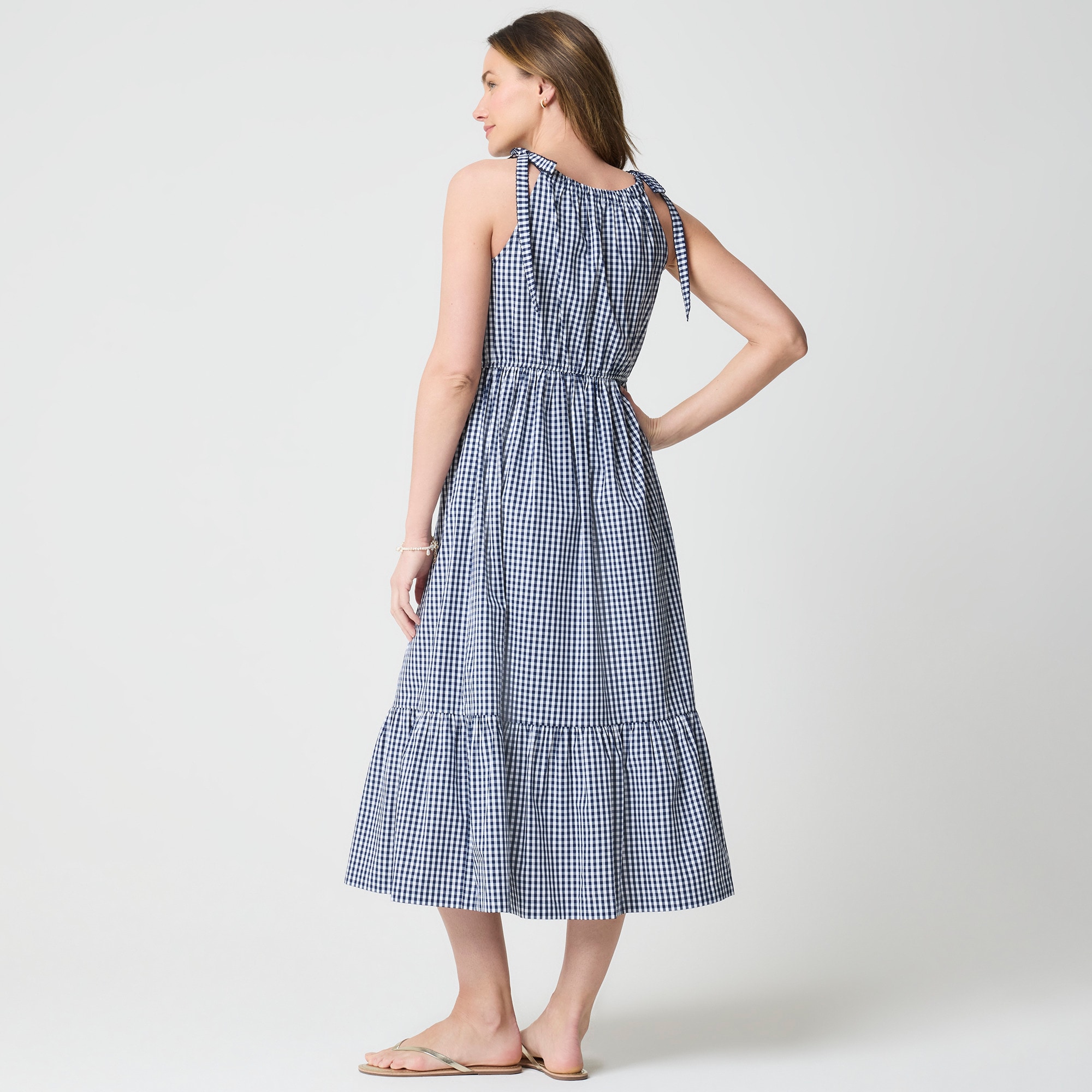 Tie-shoulder midi dress