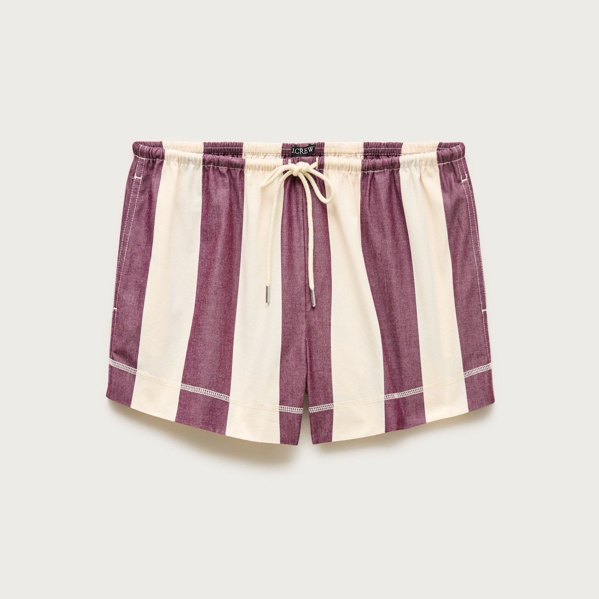 Cruise short in striped lightweight oxford