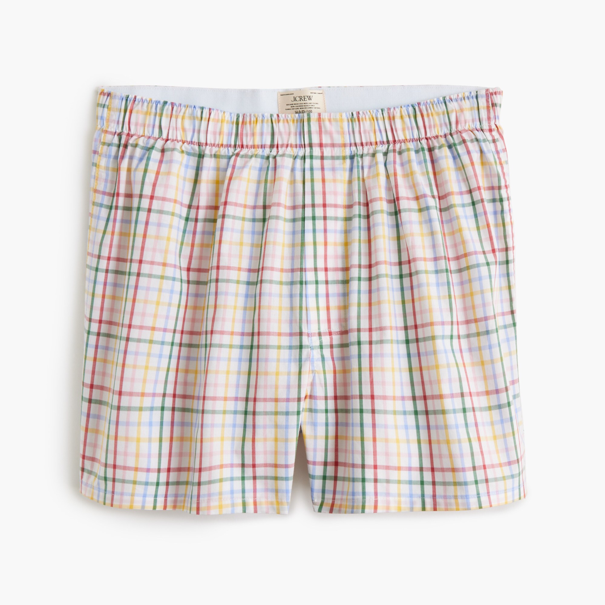plaid woven boxers for men