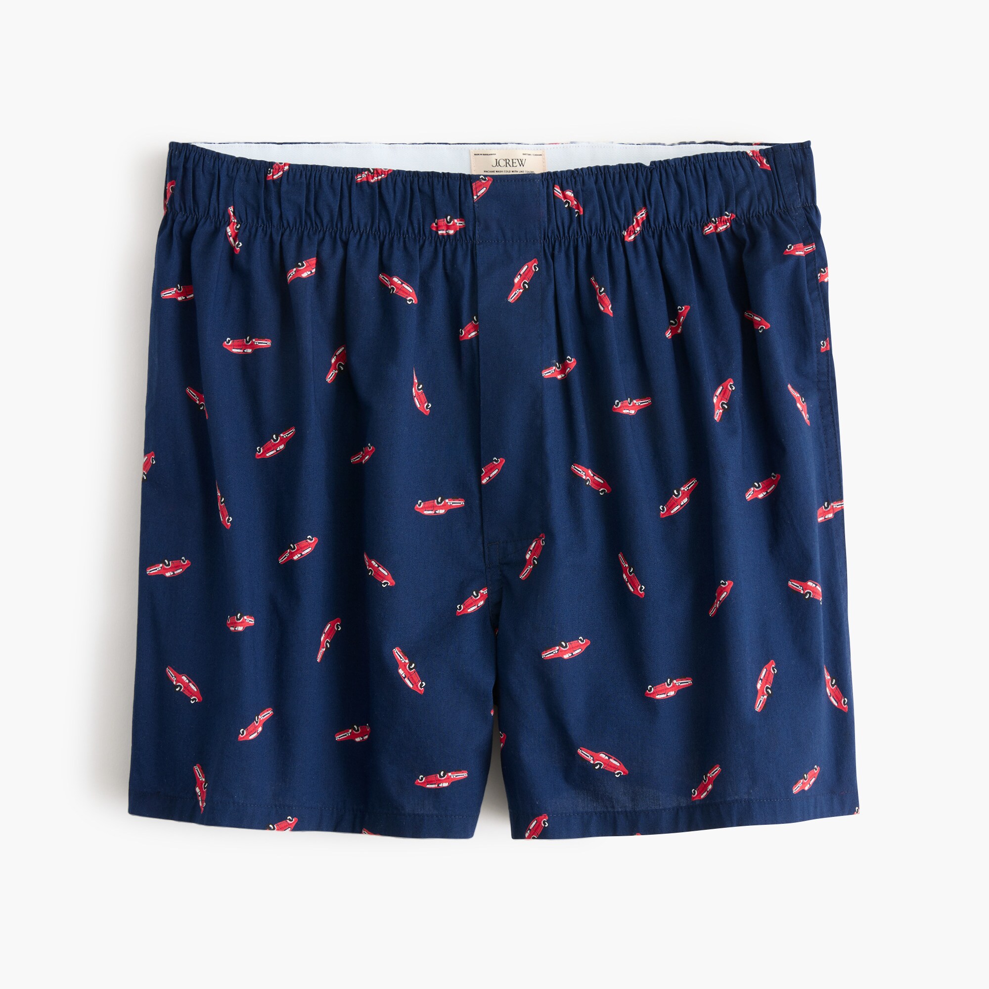 classic red car woven boxers for men