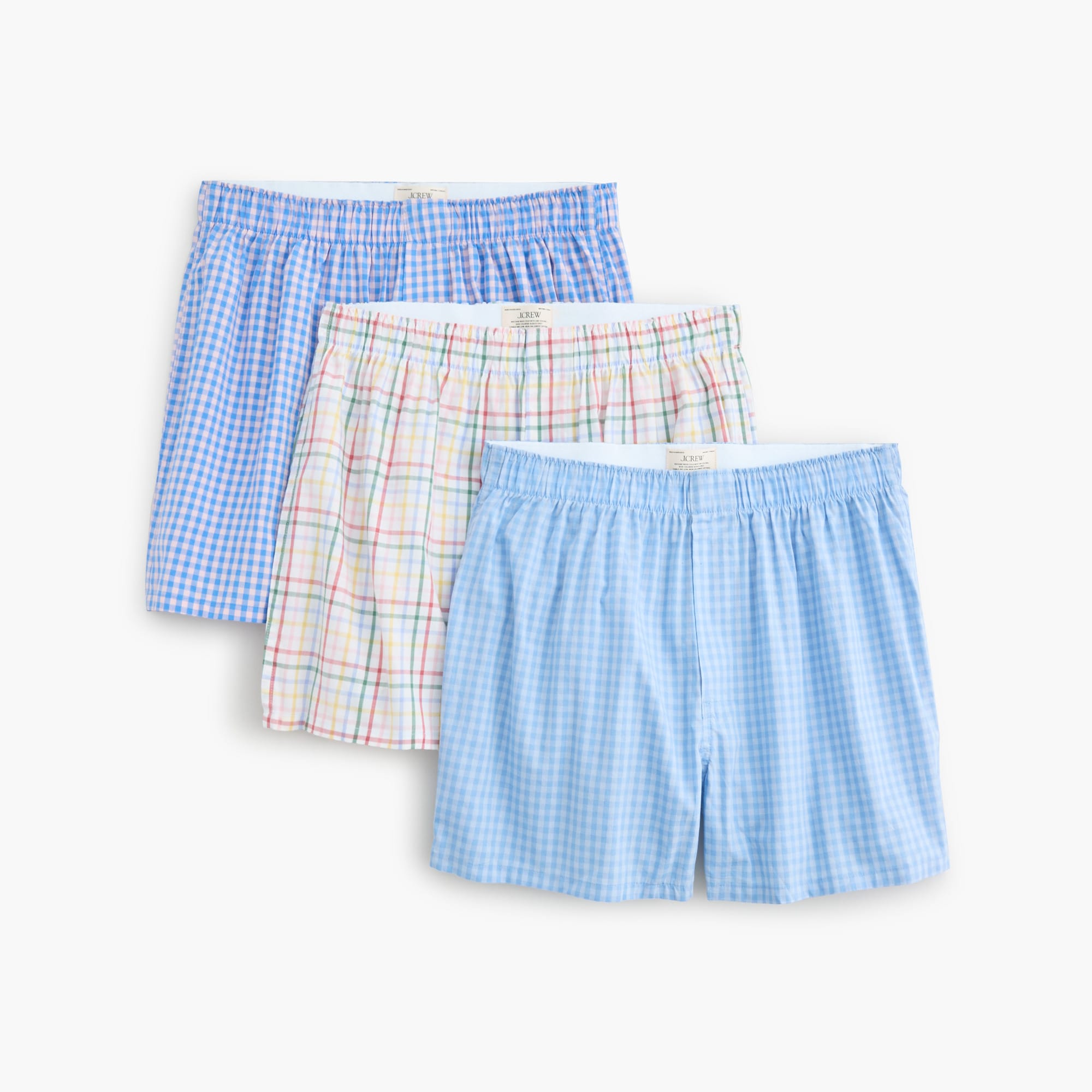 Gingham woven boxers three-pack