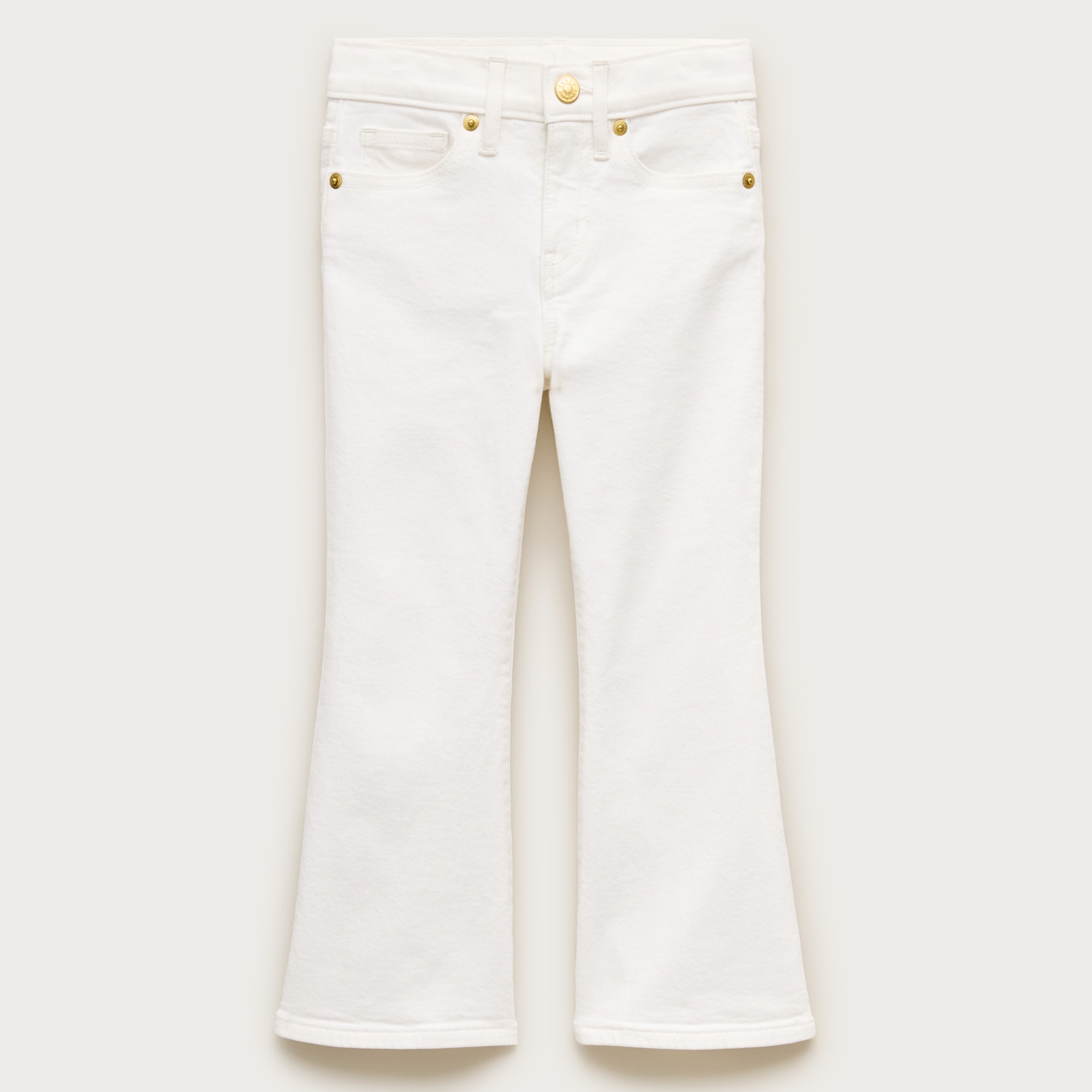 Girls' flare jean in white
