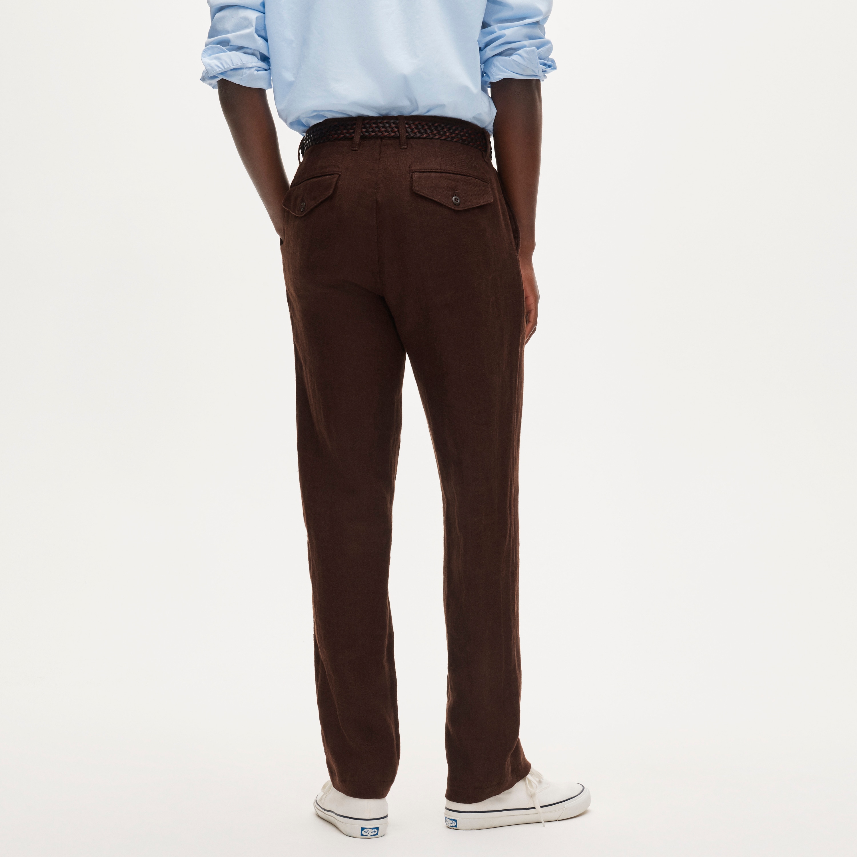 Vintage J.Crew '90s Pleated Linen Dress Pant For Men | J.Crew