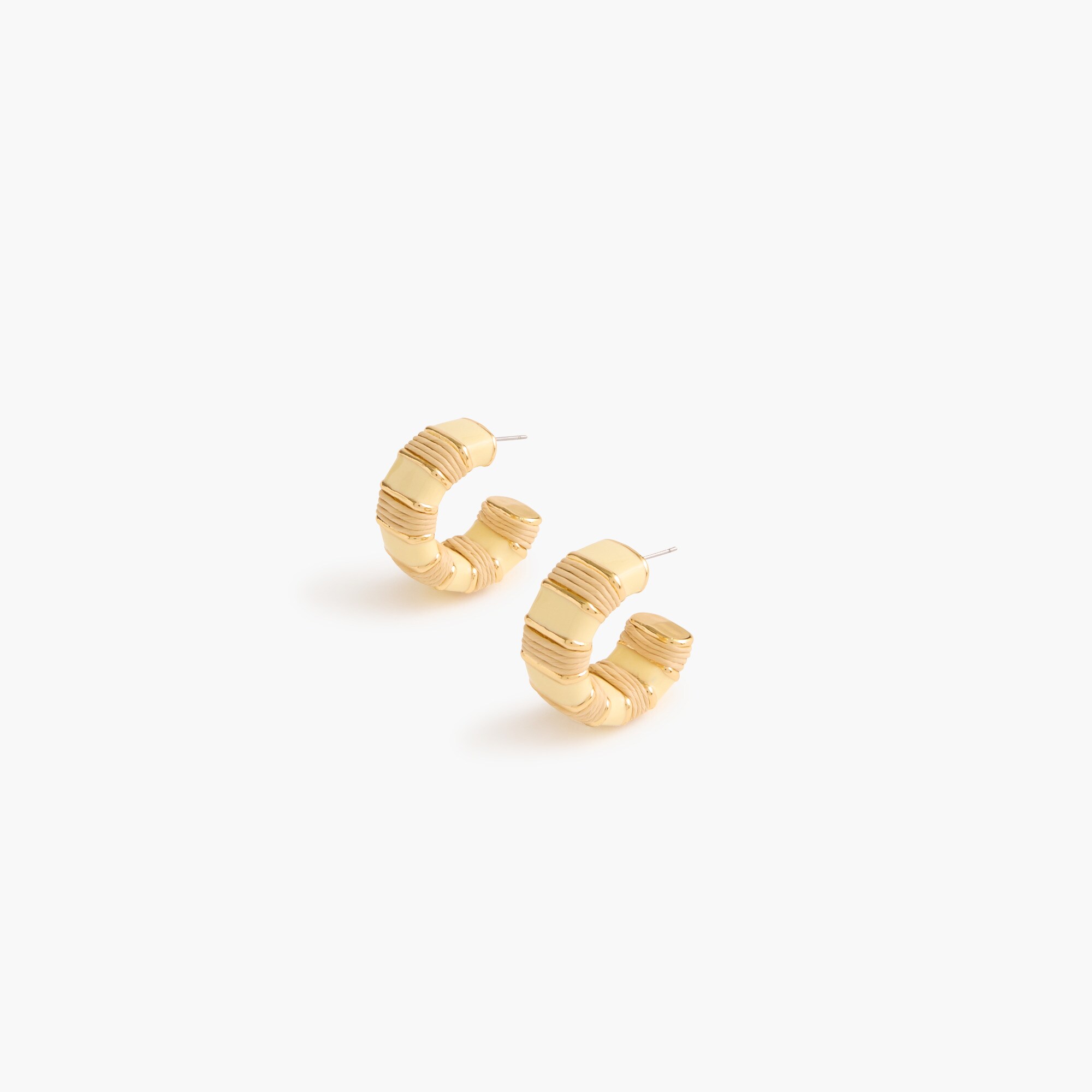 two-tone woven earrings for women