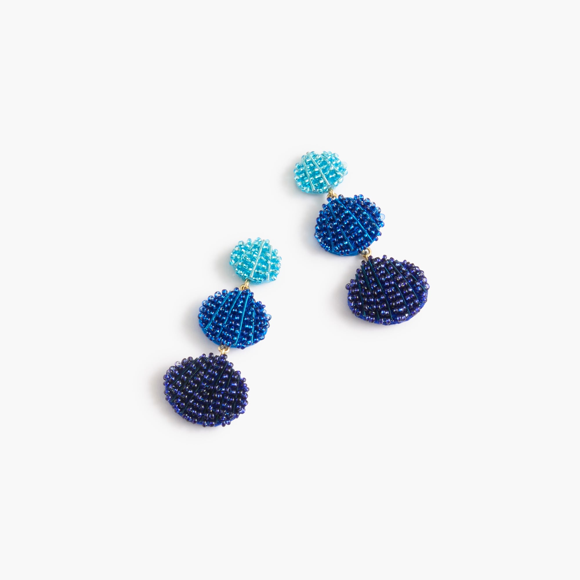 Beaded seashell earrings