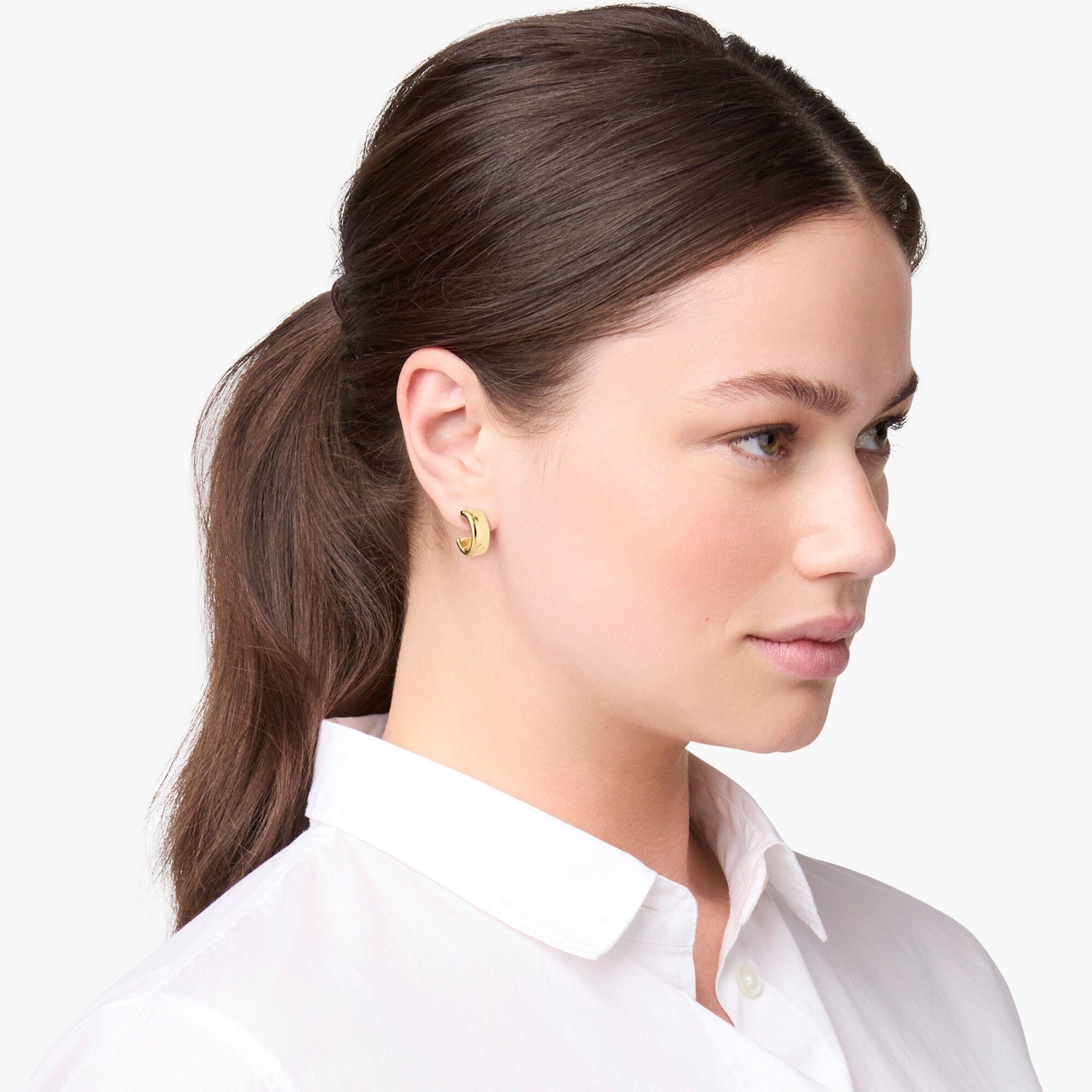 Gold hoop earrings set-of-three