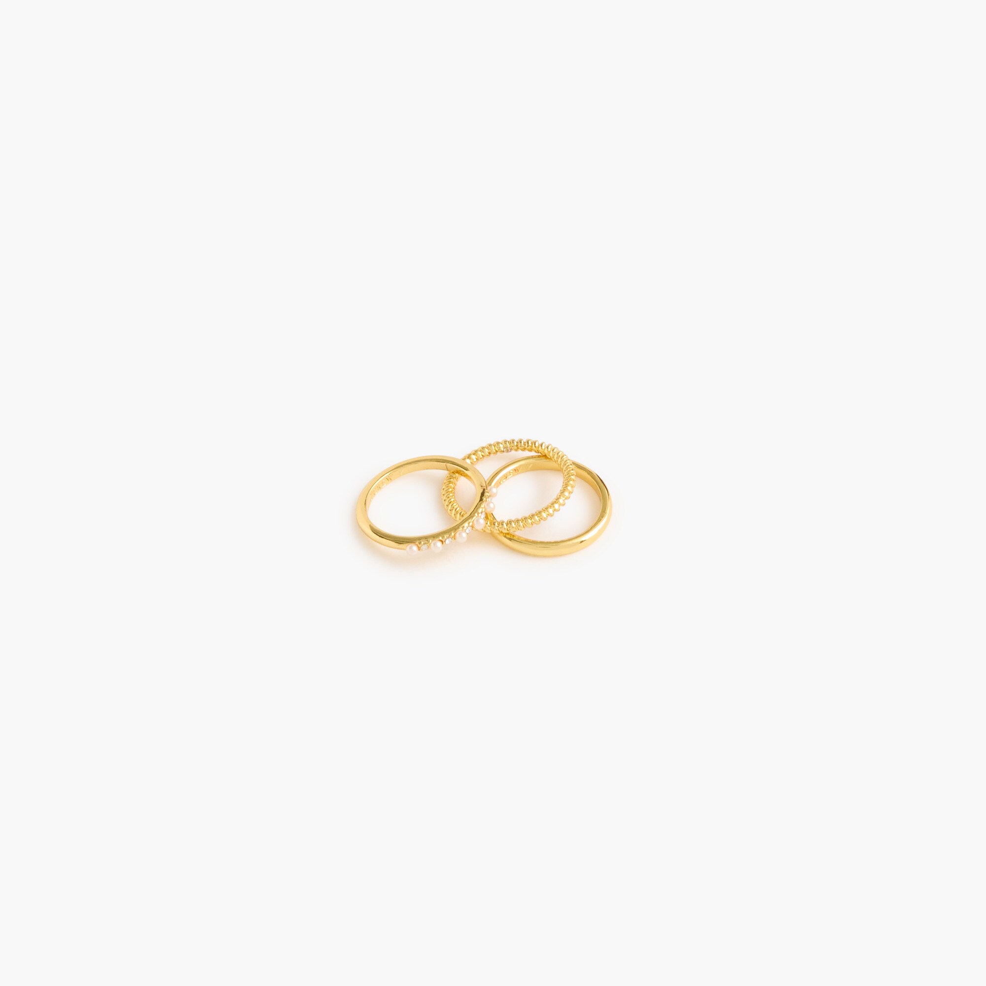gold rings set-of-three for women