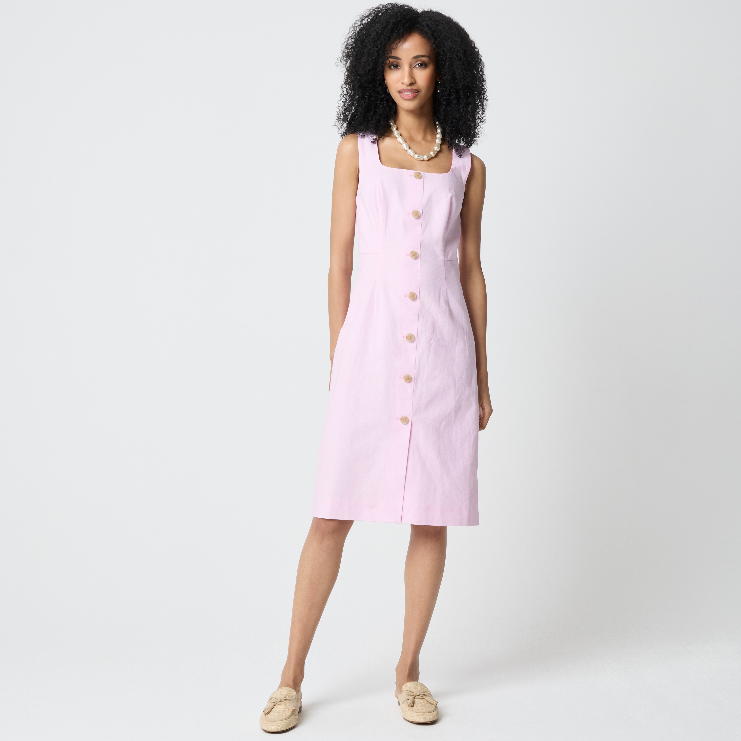 blake linen mini dress Black Linen Square Neck Mini Dress