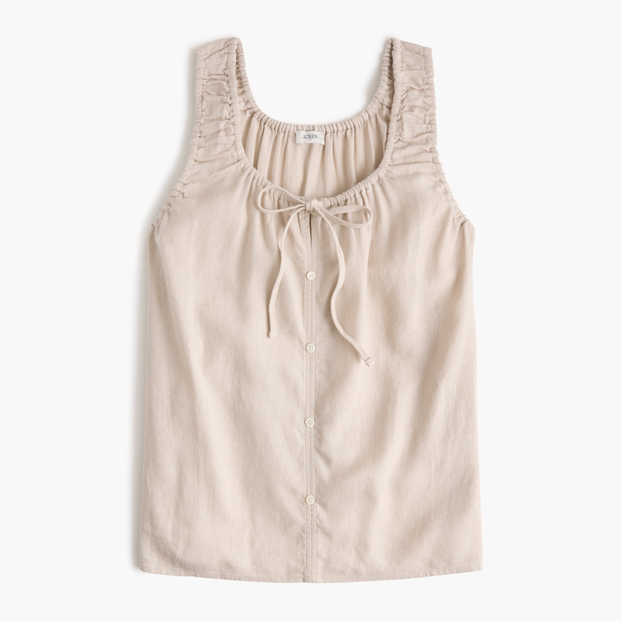 Linen-blend tank top