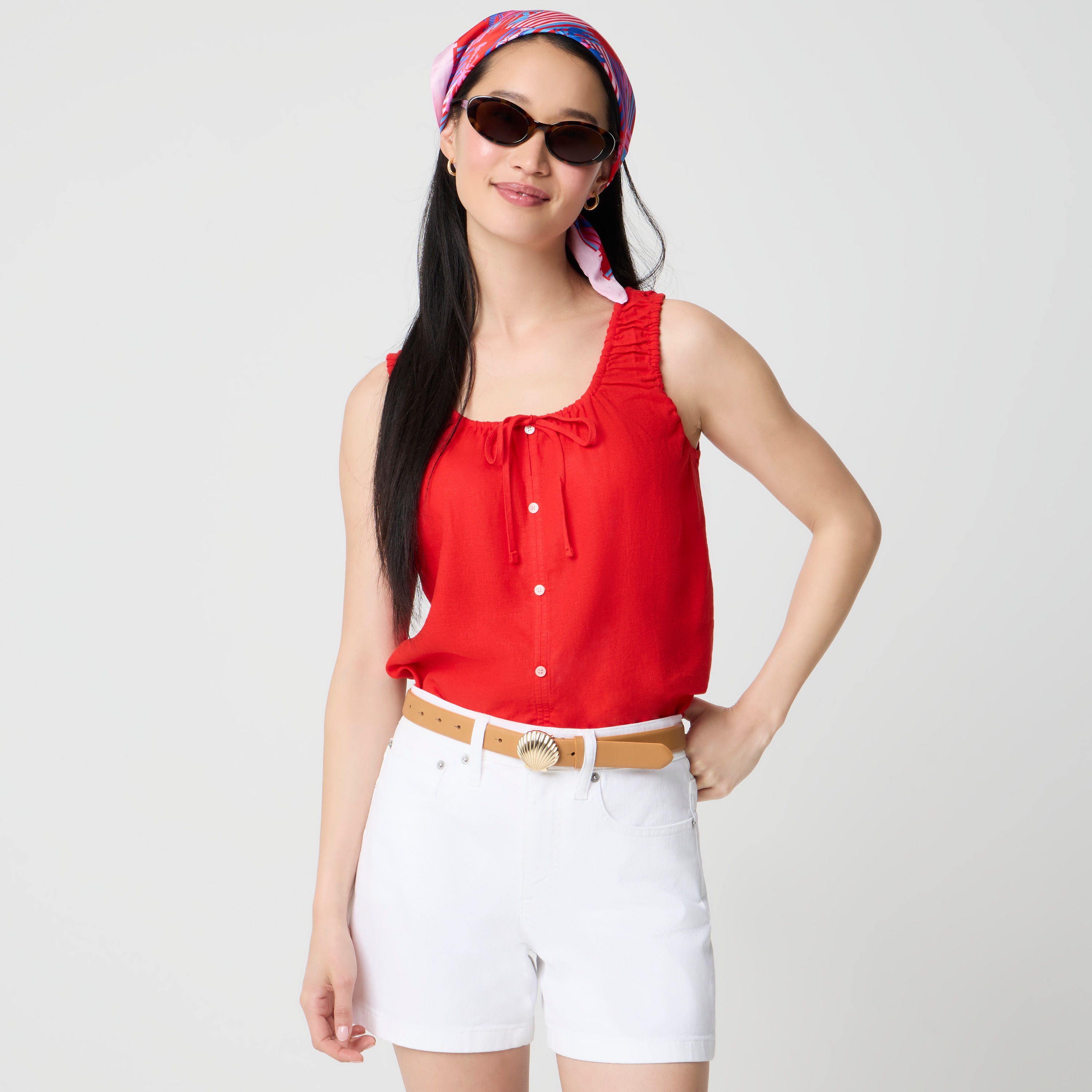 Linen-blend Tank Top For Women | Factory