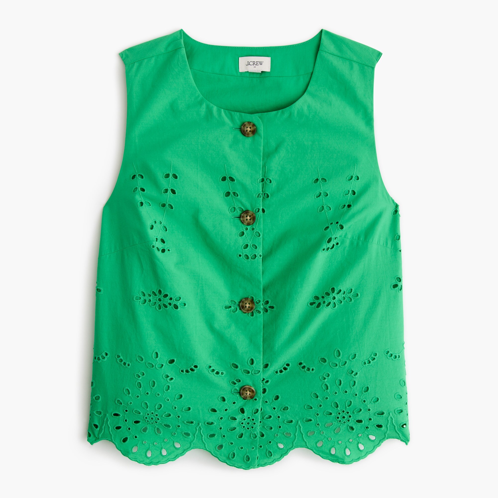 Eyelet Button-front Shell For Women | Factory