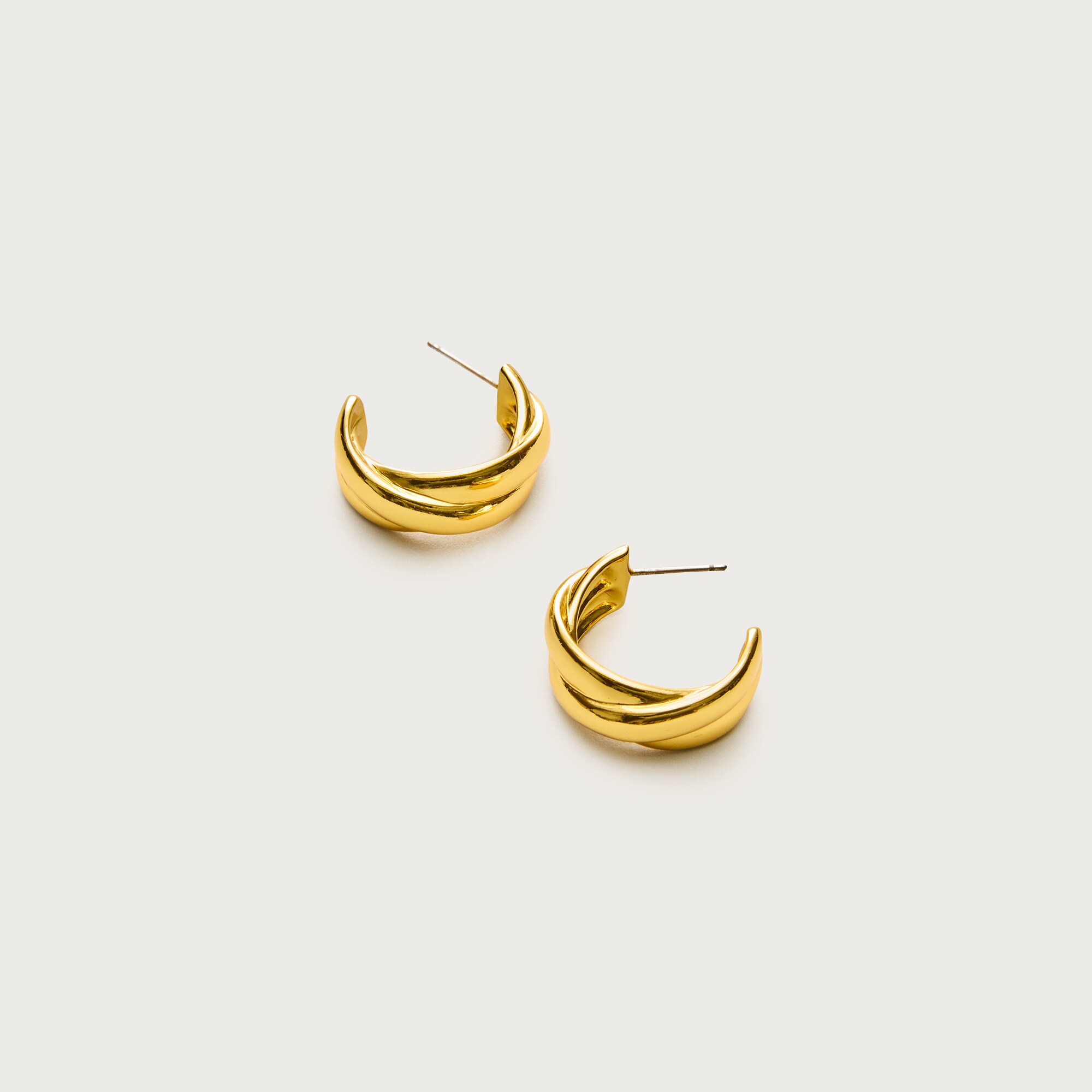 Crossover hoop earrings