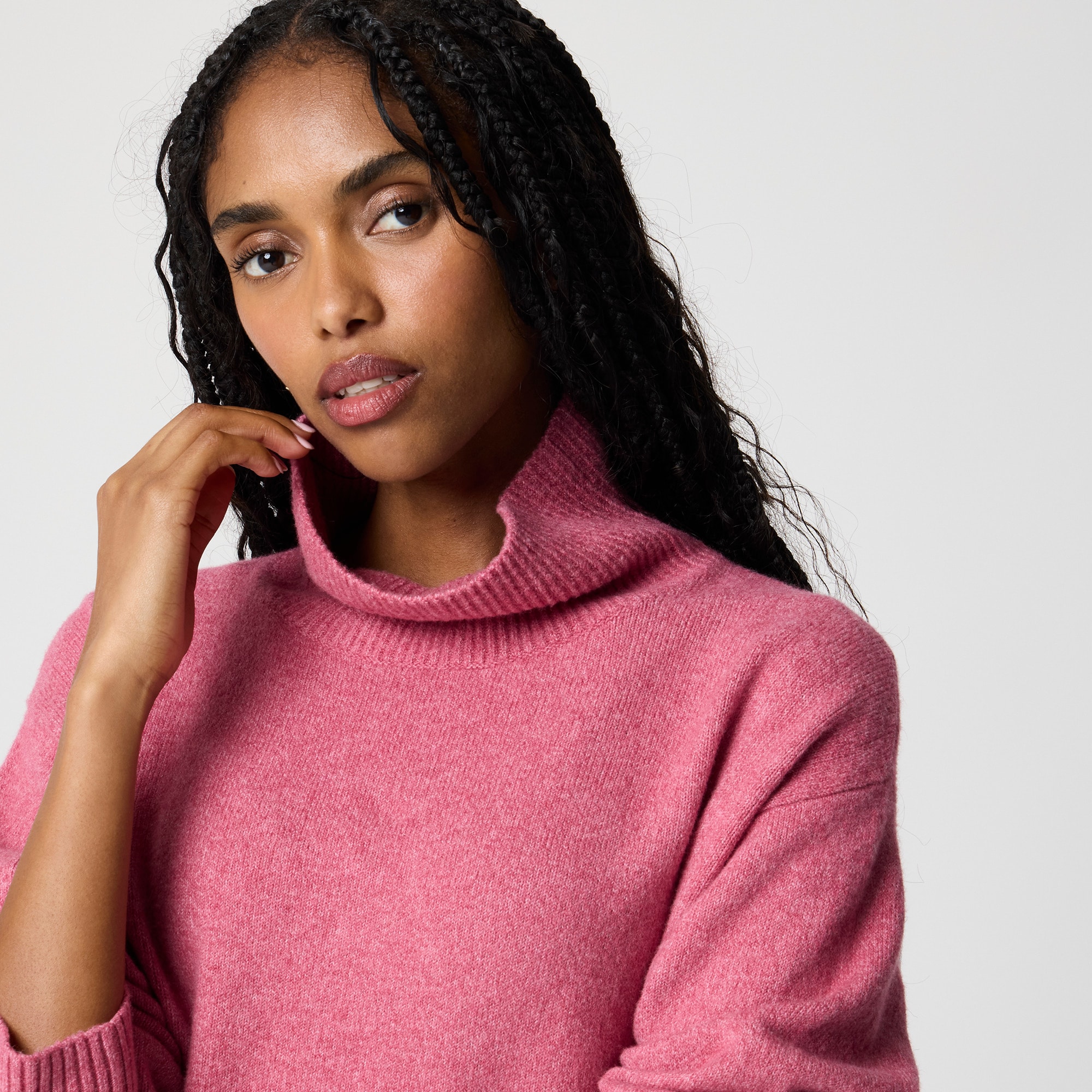 Mockneck Sweater In Extra-soft Yarn For Women | Factory