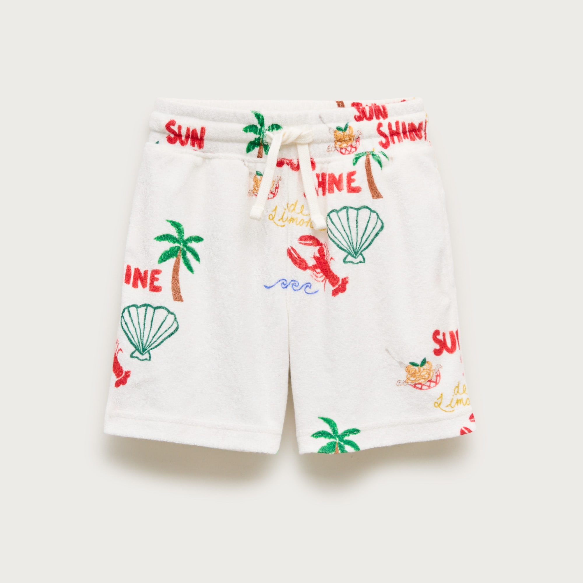 Kids' towel terry short in vacation print from J.Crew - $48