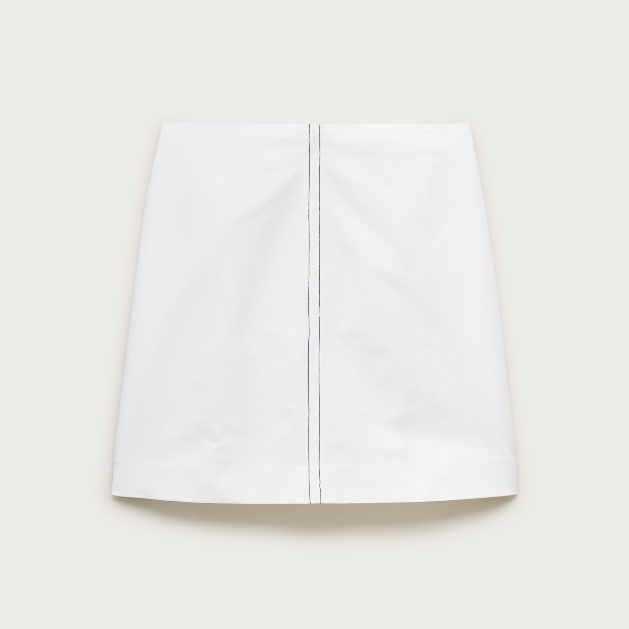 Fairfax skirt in contrast-stitch double cotton poplin - image 2