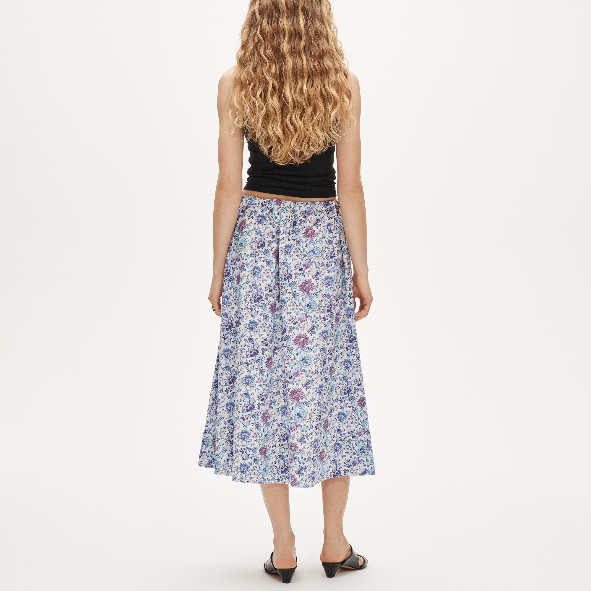Pull-on midi skirt in Liberty&reg; Christelle fabric - image 4