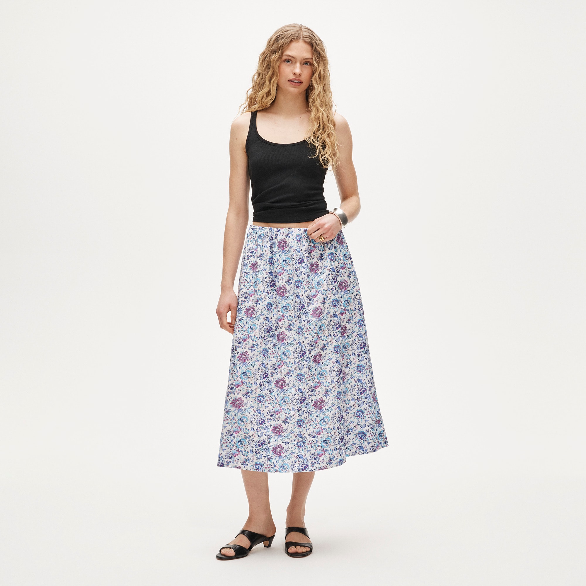 Pull-on midi skirt in Liberty&reg; Christelle fabric - image 2