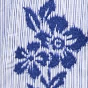Beckett midi skirt in embroidered floral stripe TWIN BLUE STRIPES