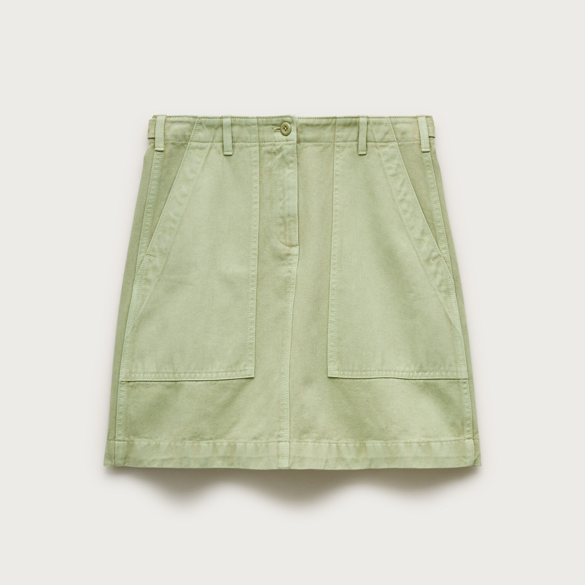Utility mini skirt in chino